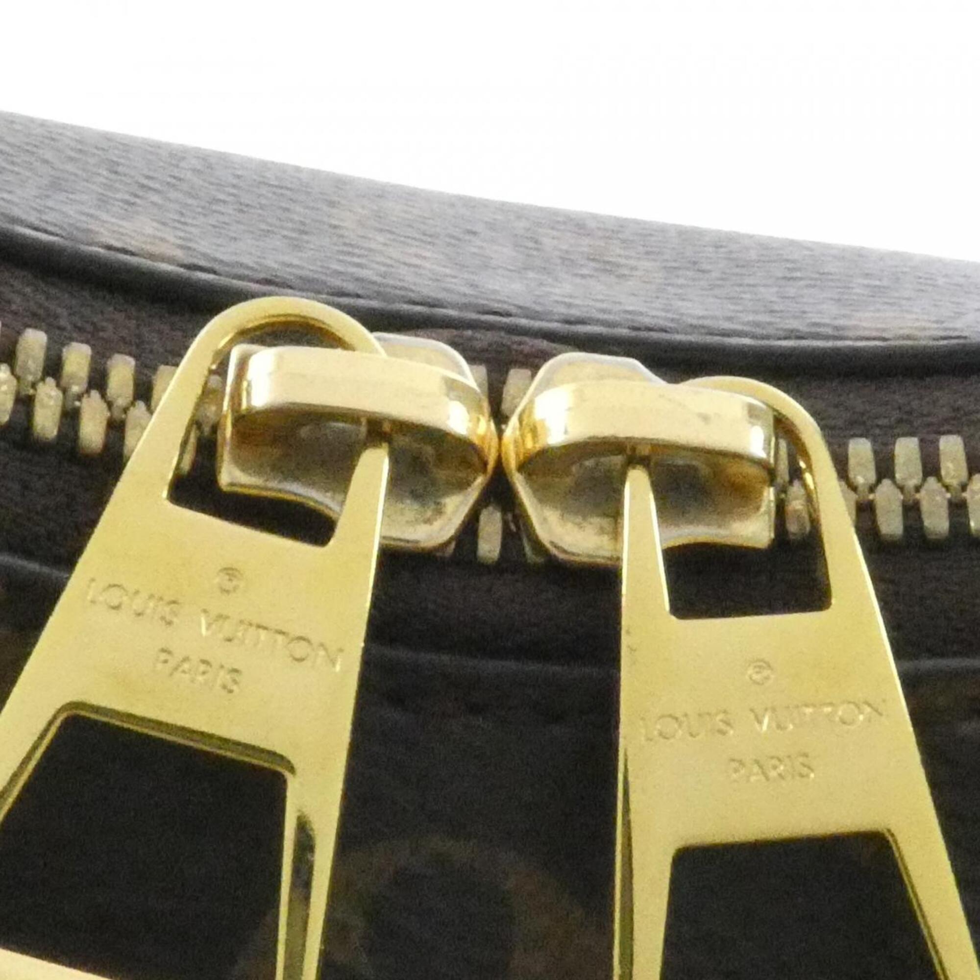 Louis Vuitton Black Brown Coated Canvas Shoulder Bag (Pre-Owned)