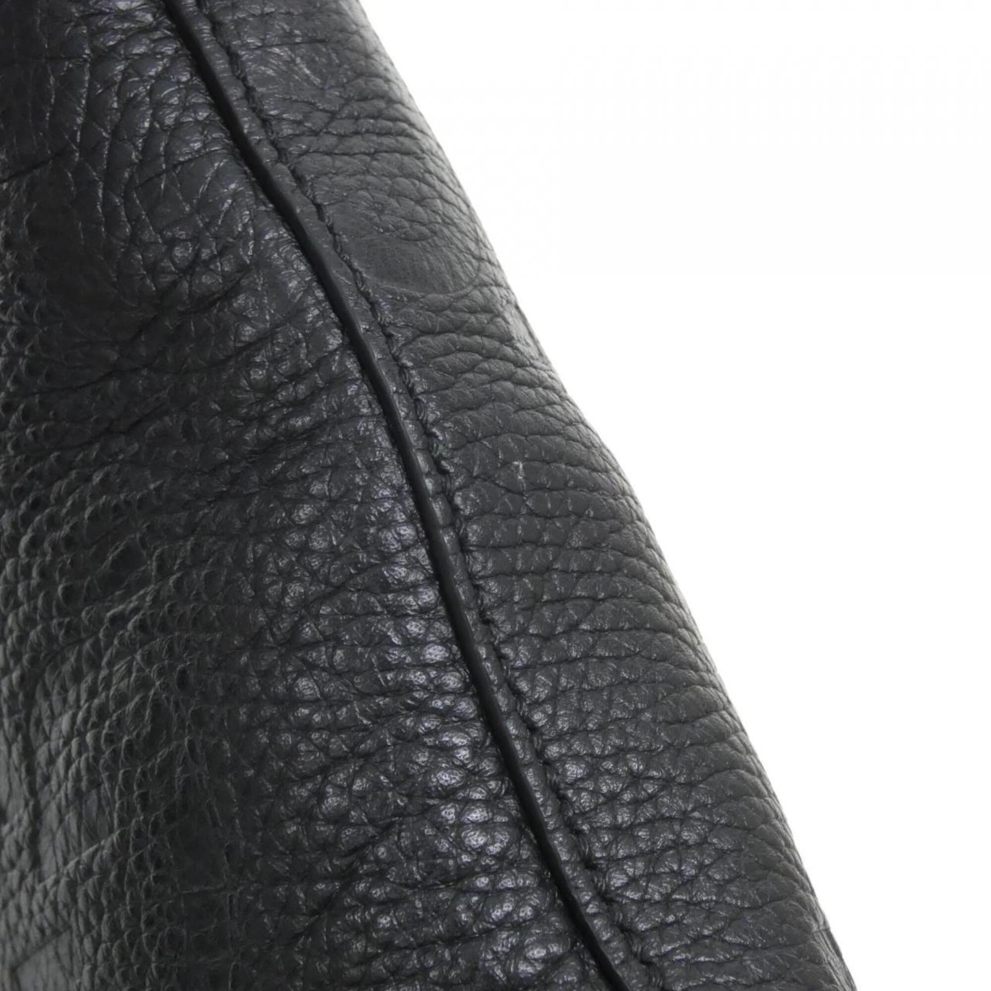 Gucci Black Gg Leather Shoulder Bag (Pre-Owned)