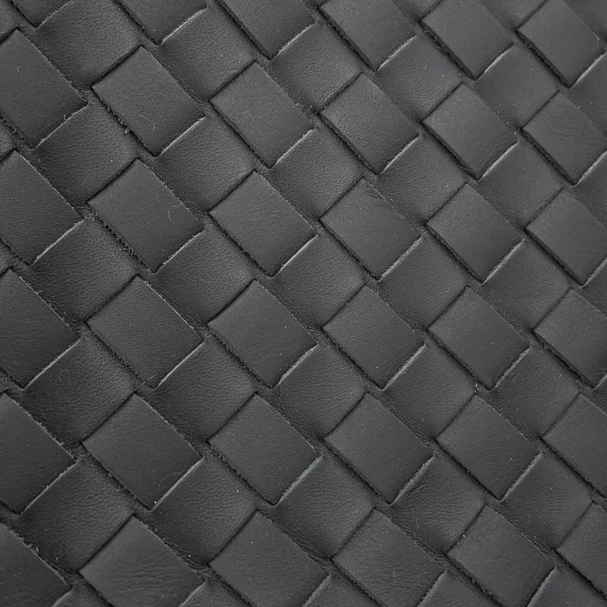 Bottega Veneta Intrecciato Black Leather Canvas Sling Bag (Pre-Owned)