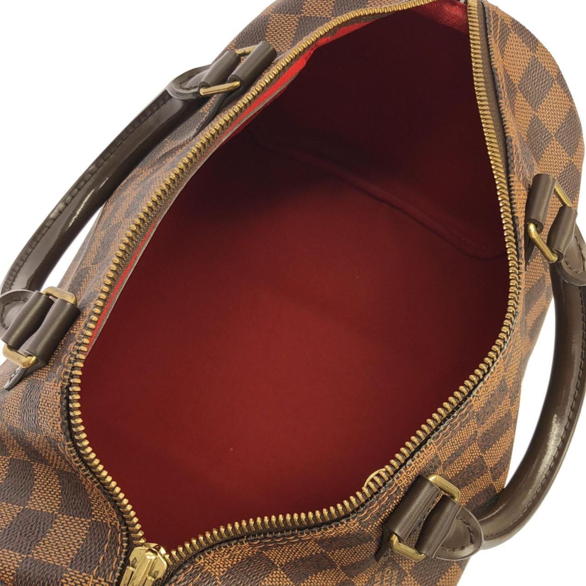Louis Vuitton Damier Canvas Ebene Coated Canvas Boston Bag (Pre-Owned)