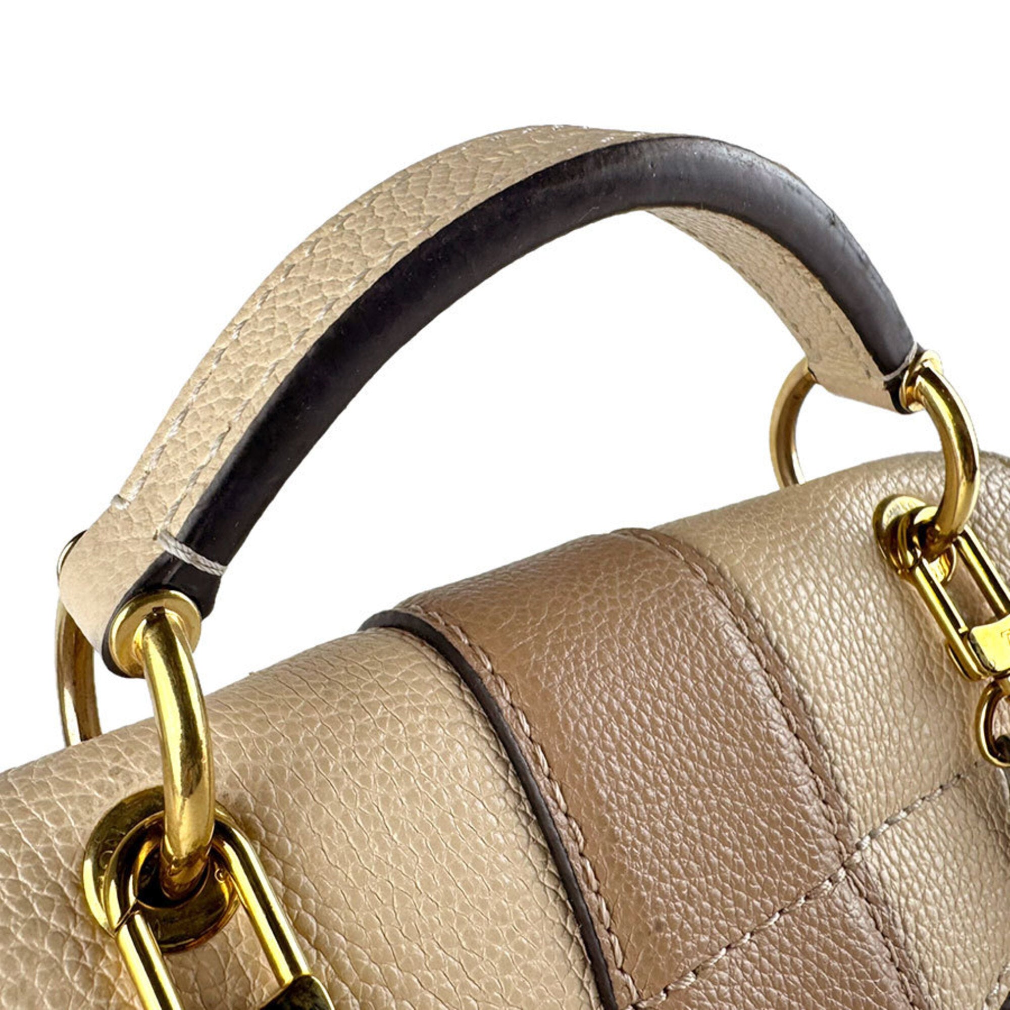 Louis Vuitton Beige Brown Damier Canvas Leather Backpack (Pre-Owned)