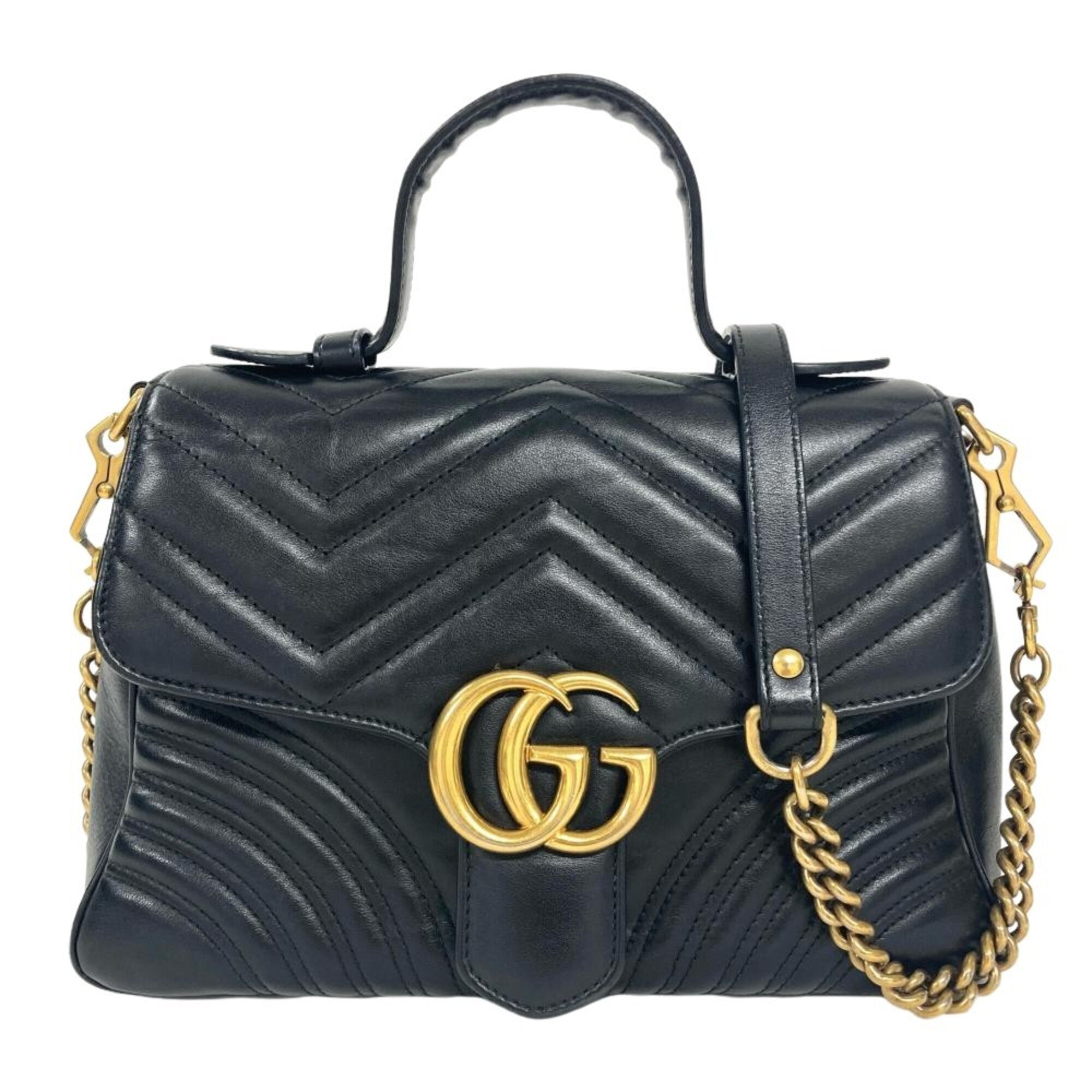 Gucci Black Leather Shoulder Bag (Pre-Owned)