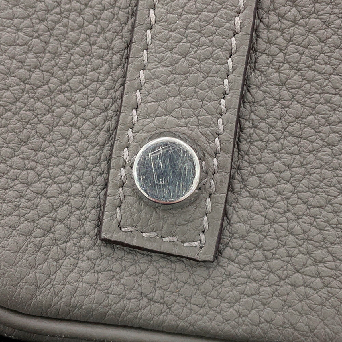Hermes Birkin Silver Togo Leather Handbag (Pre-Owned)