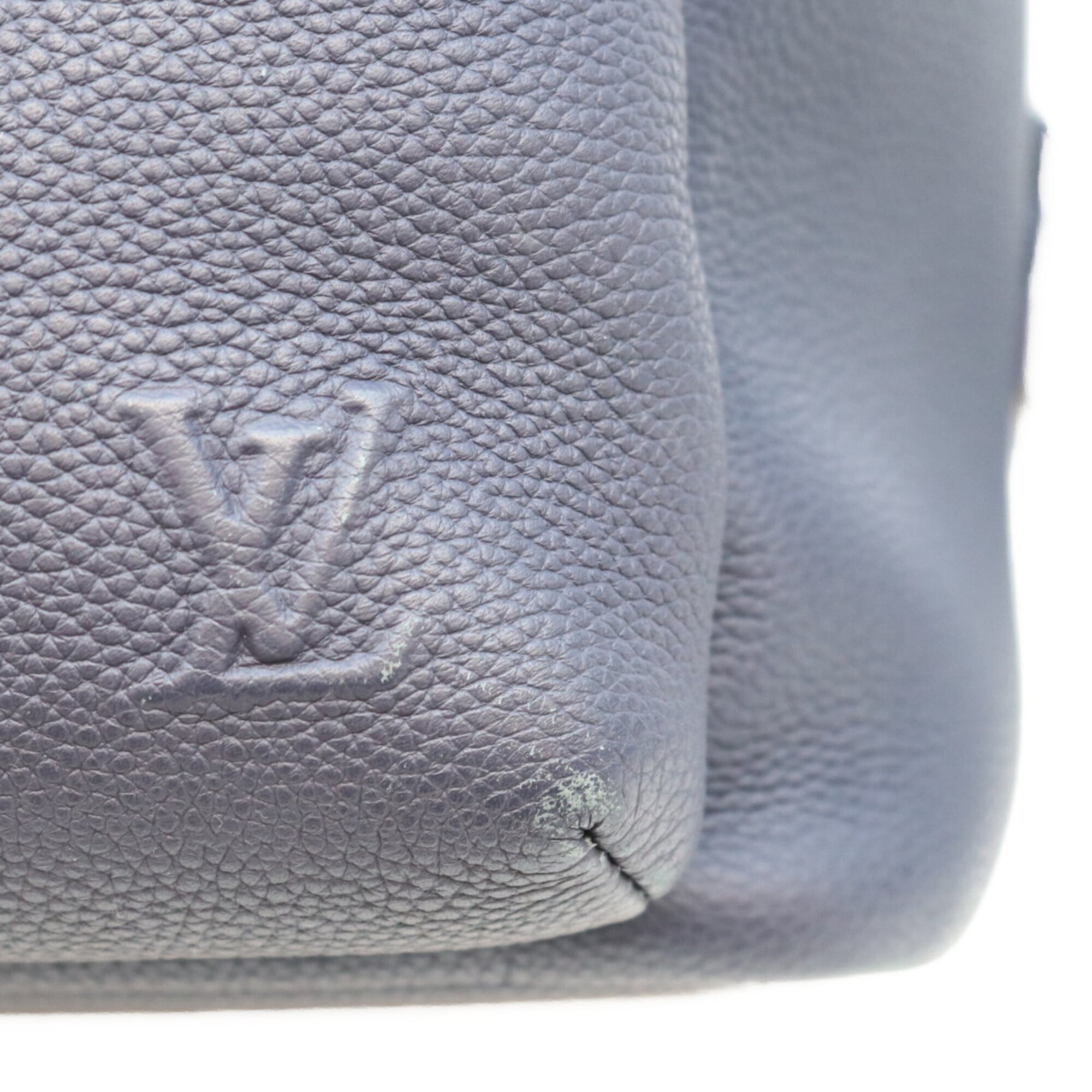 Louis Vuitton Navy Leather Backpack (Pre-Owned)