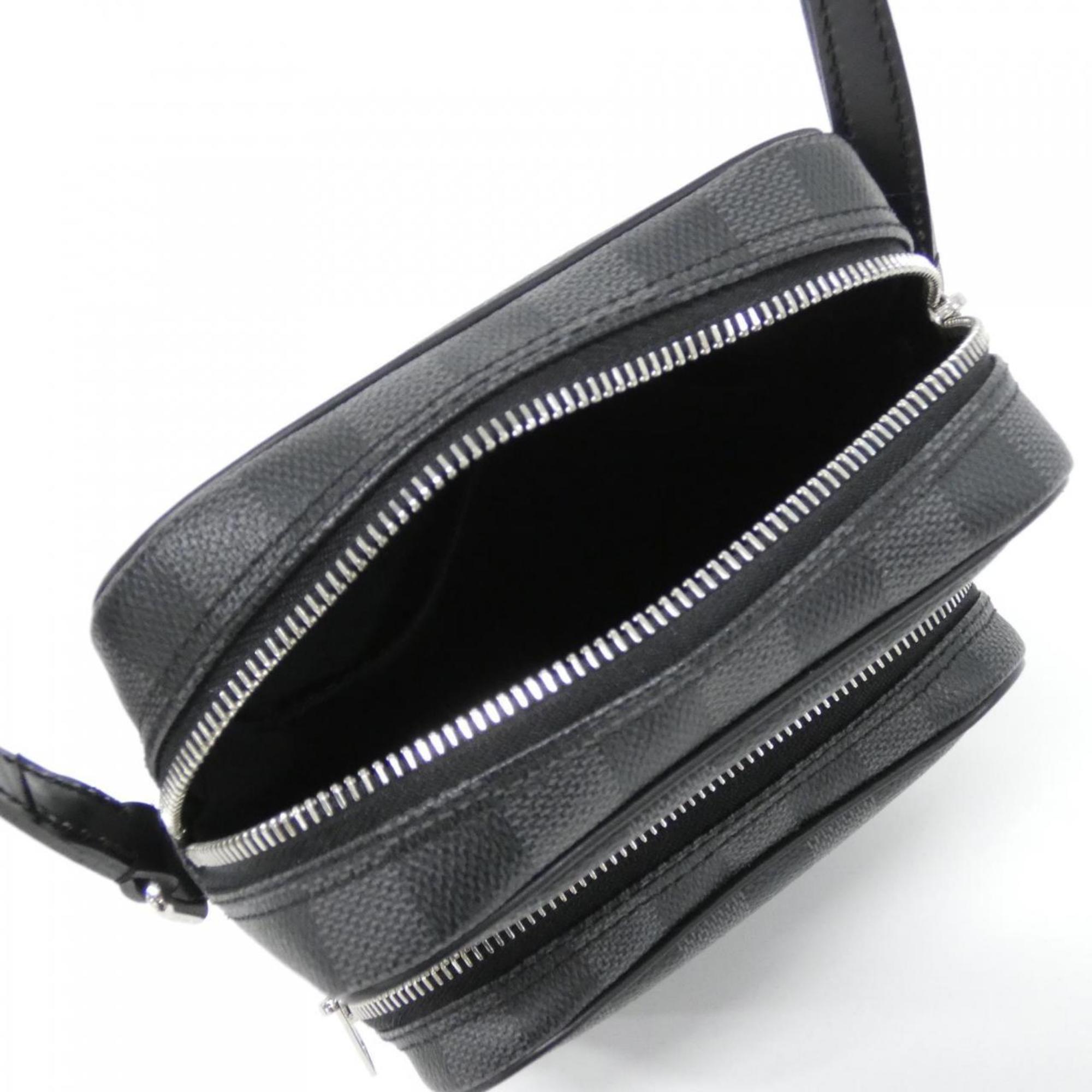 Louis Vuitton Dark Gray Graphite Coated Canvas Shoulder Bag (Pre-Owned)