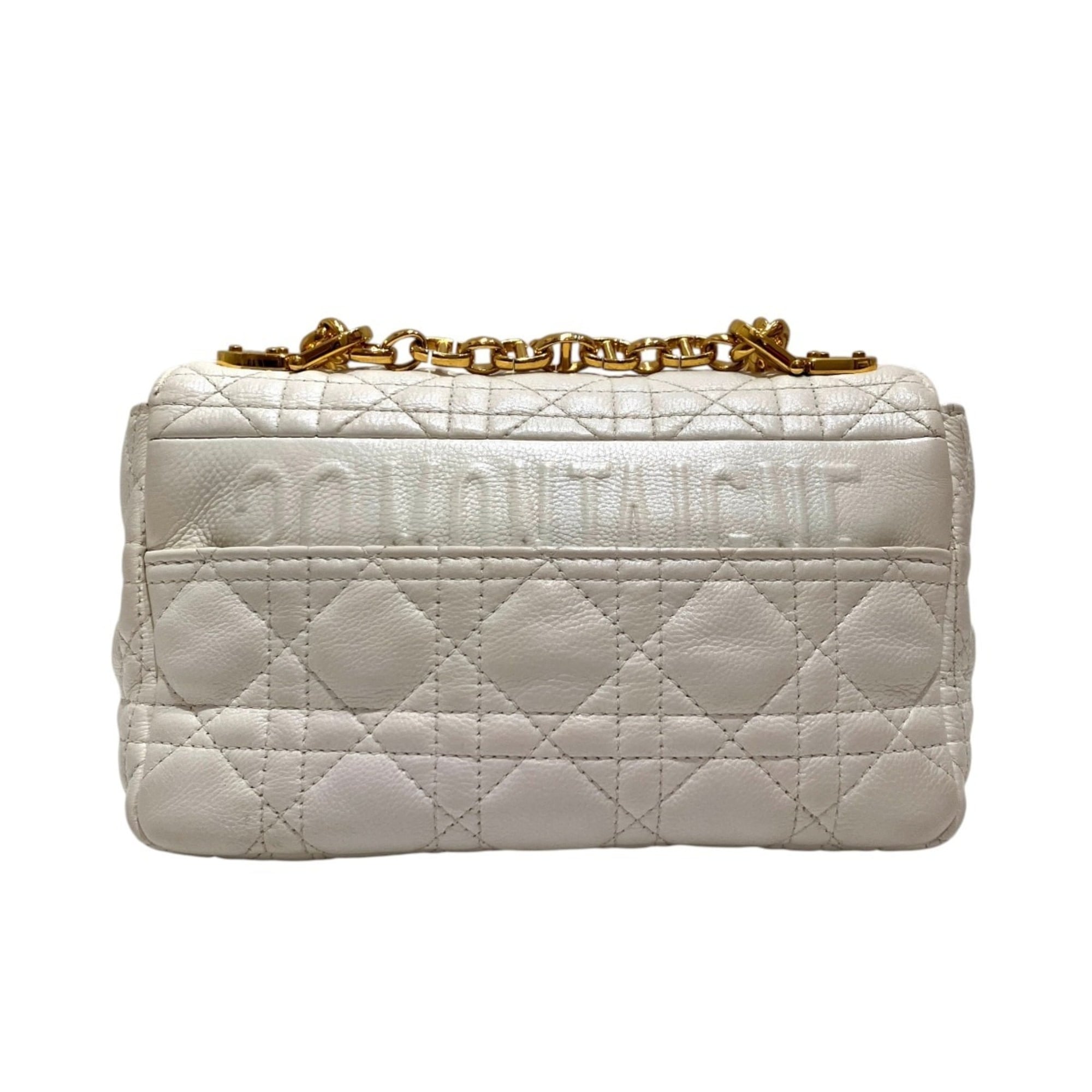 Christian Dior White Leather Shoulder Bag (Pre-Owned)