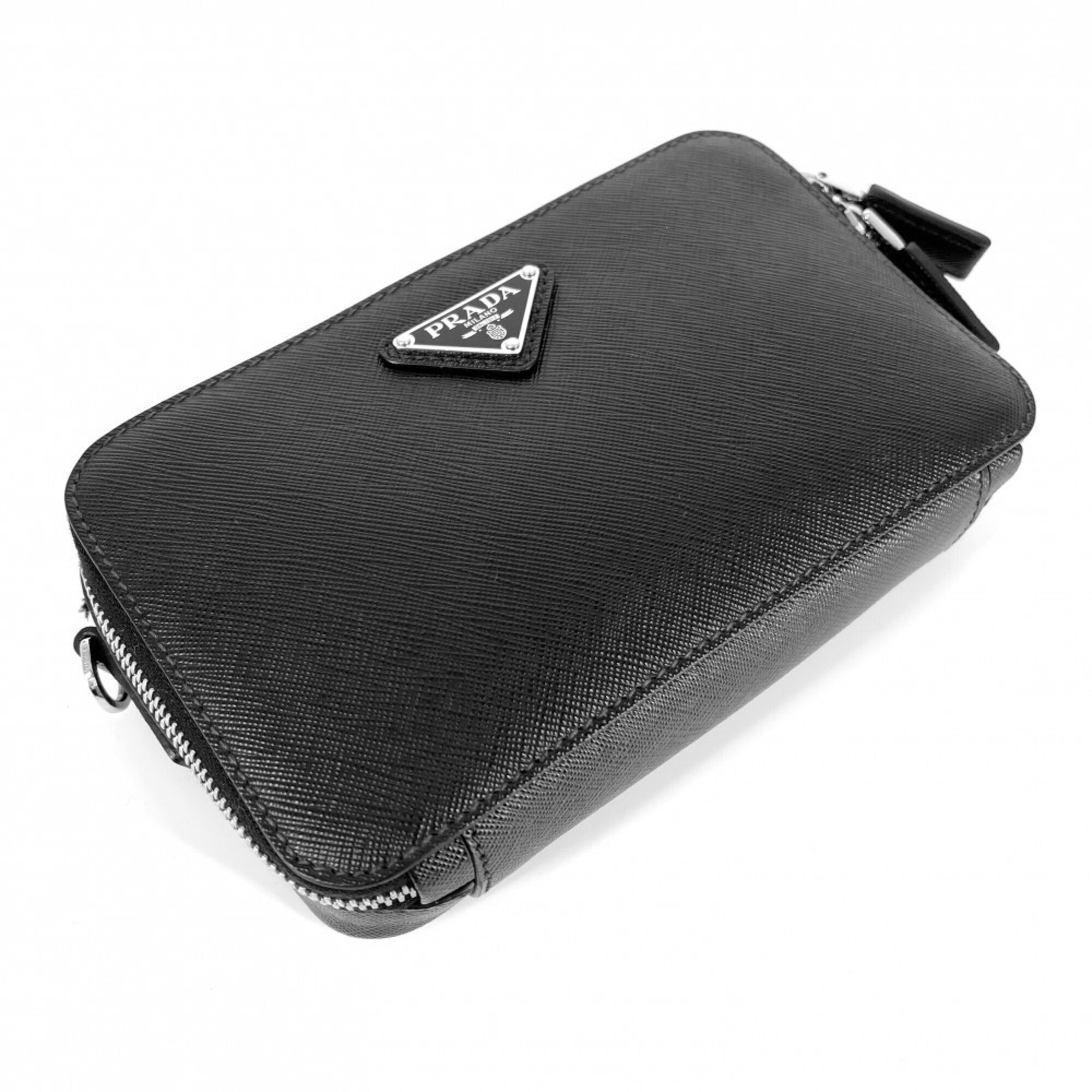 Prada Black Leather Shoulder Bag (Pre-Owned)