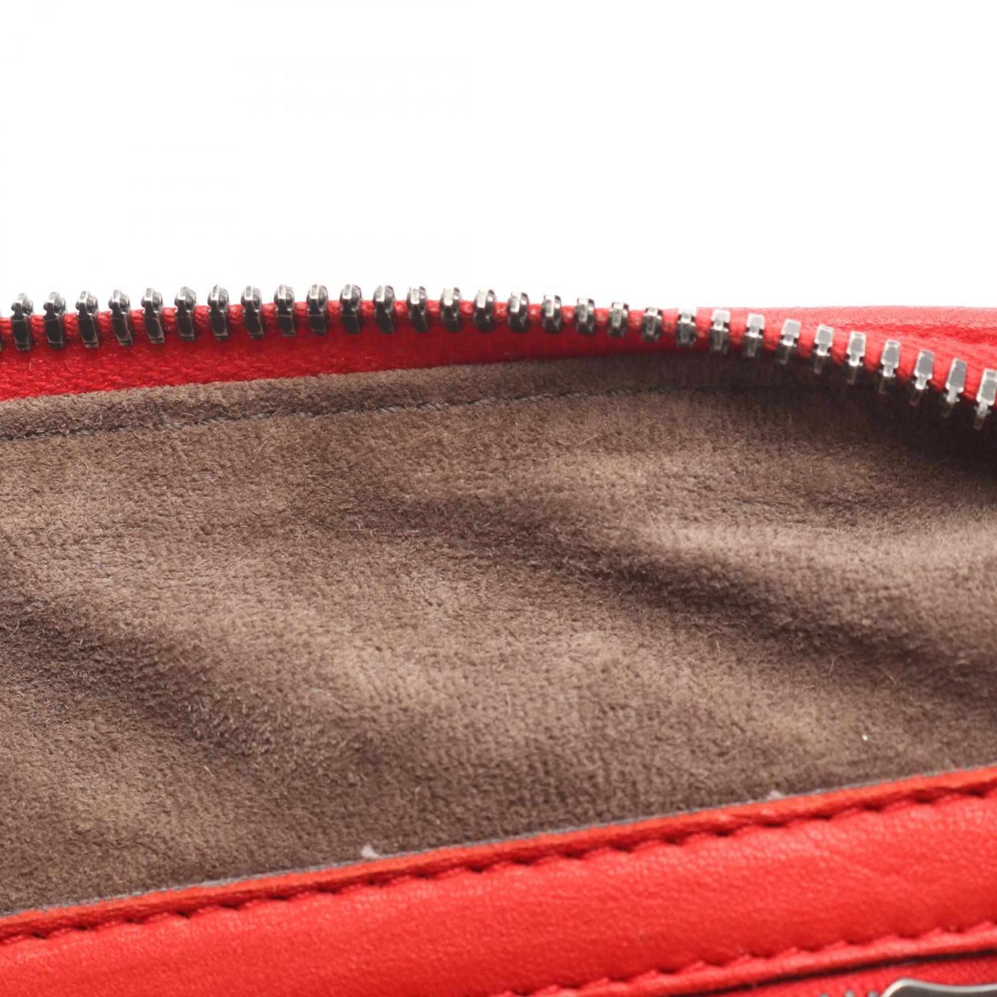 Bottega Veneta Red Color Intrecciato Shoulder Bag (Pre-Owned)