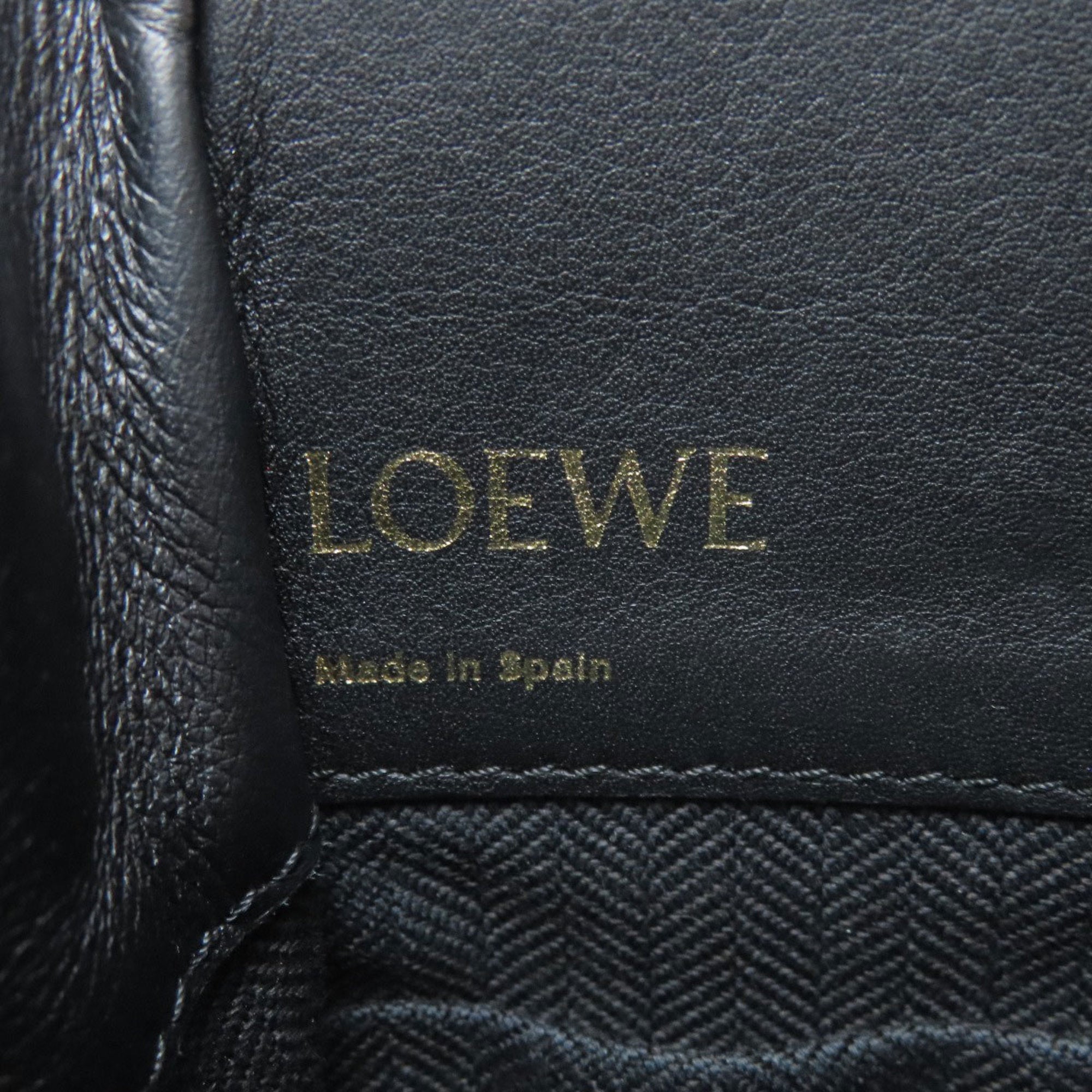 Loewe Black Canvas Leather Handbag (Pre-Owned)