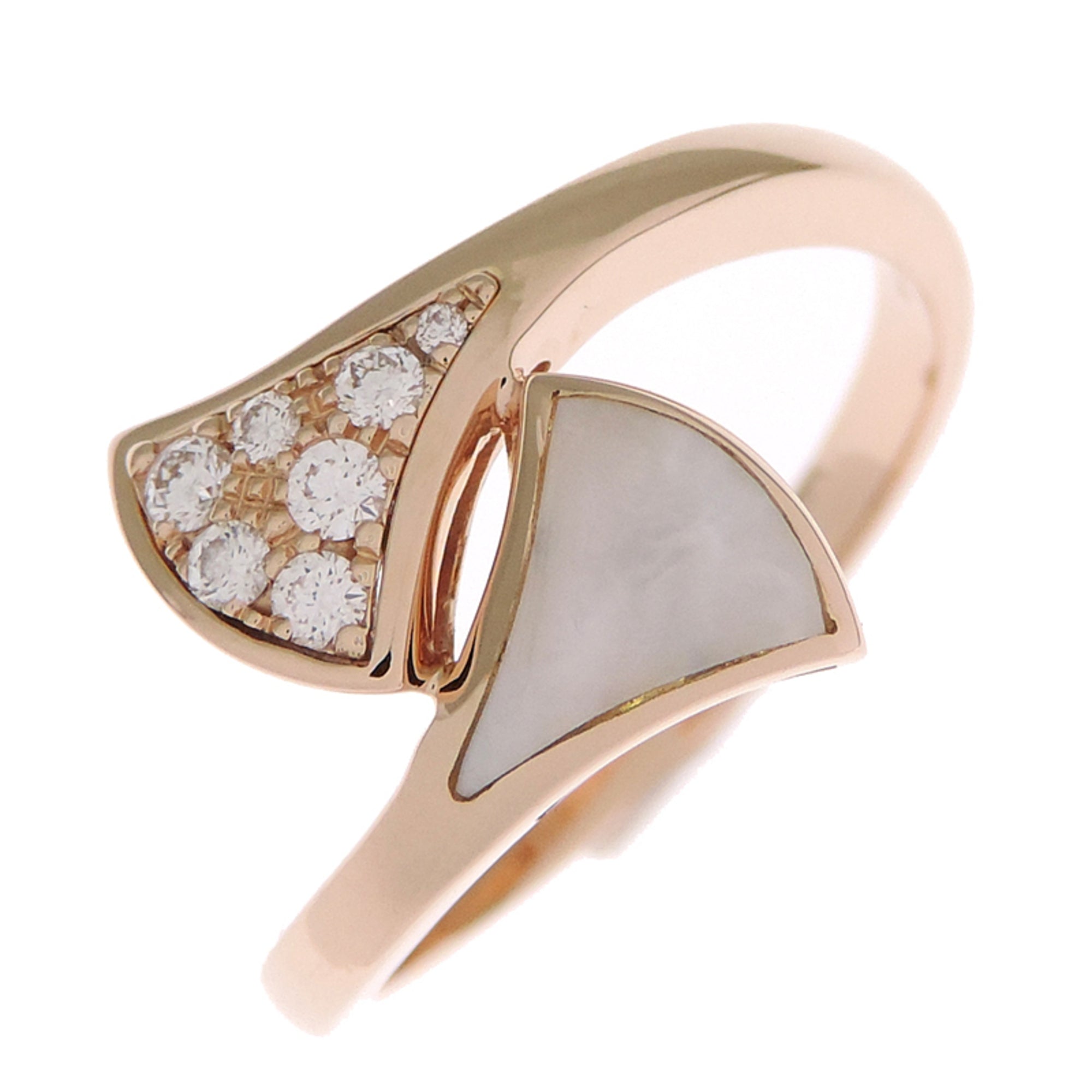 Bvlgari Pink White Pink Gold (18K) Band Ring (Pre-Owned)