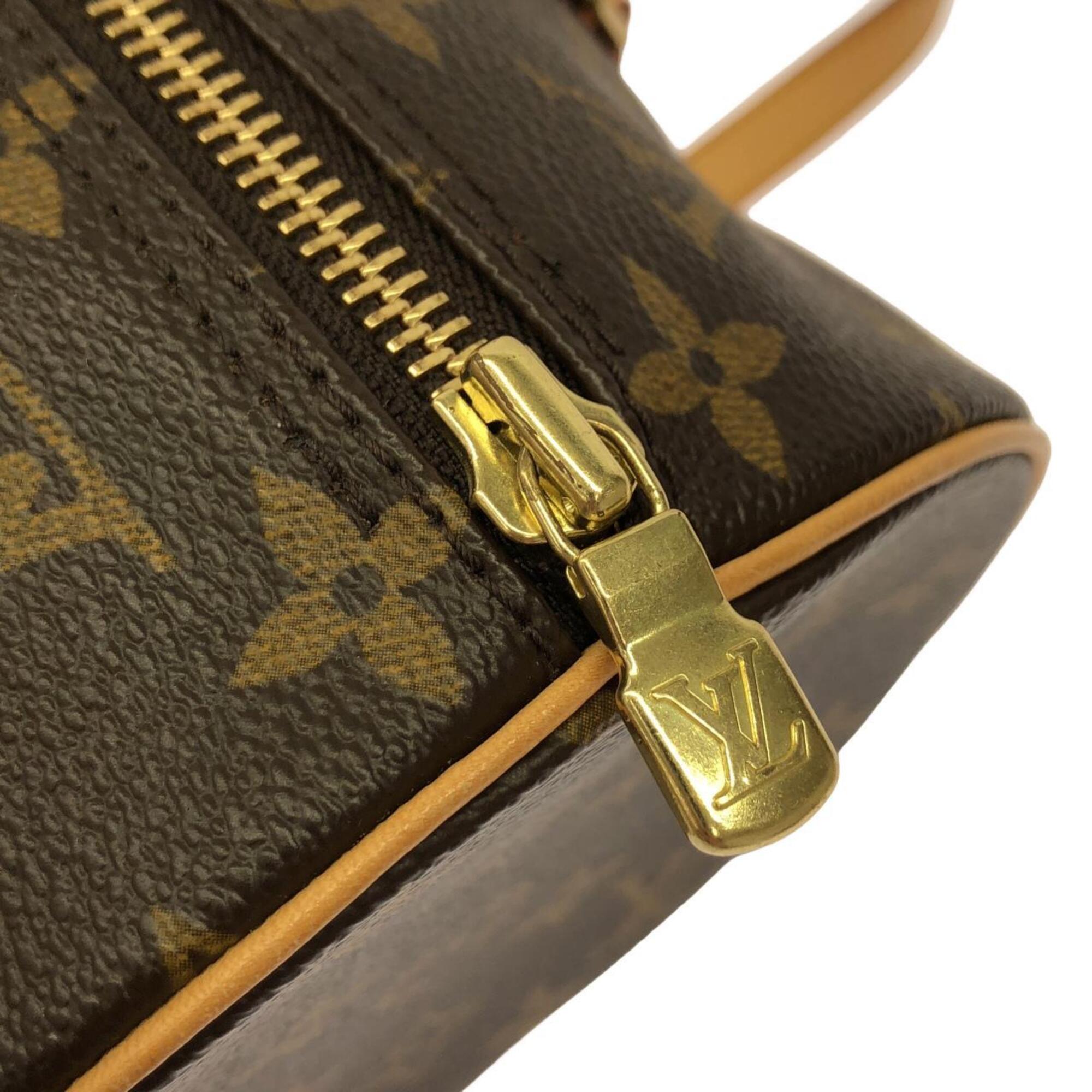 Louis Vuitton Marron Coated Canvas Handbag Pouch (Pre-Owned)