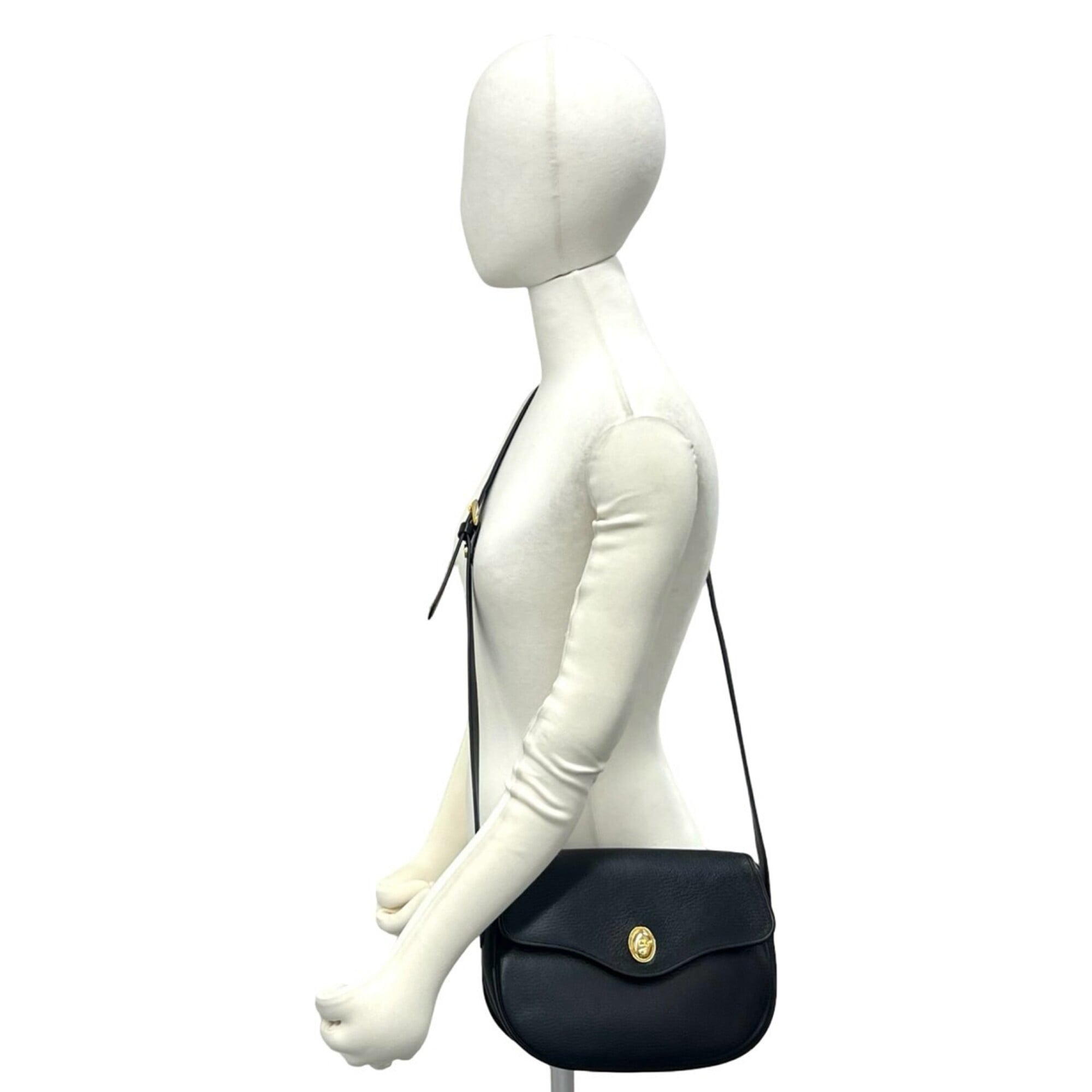 Christian Dior Black Leather Pochette Shoulder Bag (Pre-Owned)
