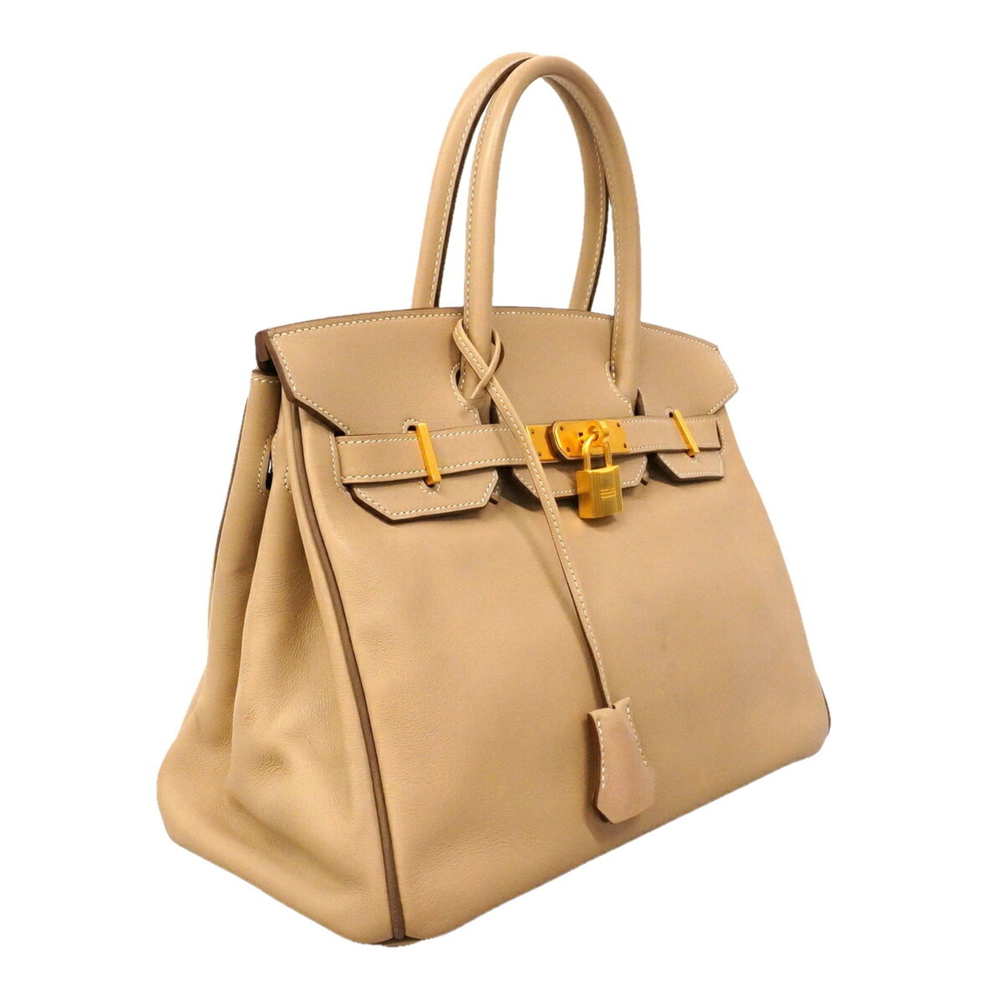 Hermes Etoupe Gray Swift Leather Handbag (Pre-Owned)