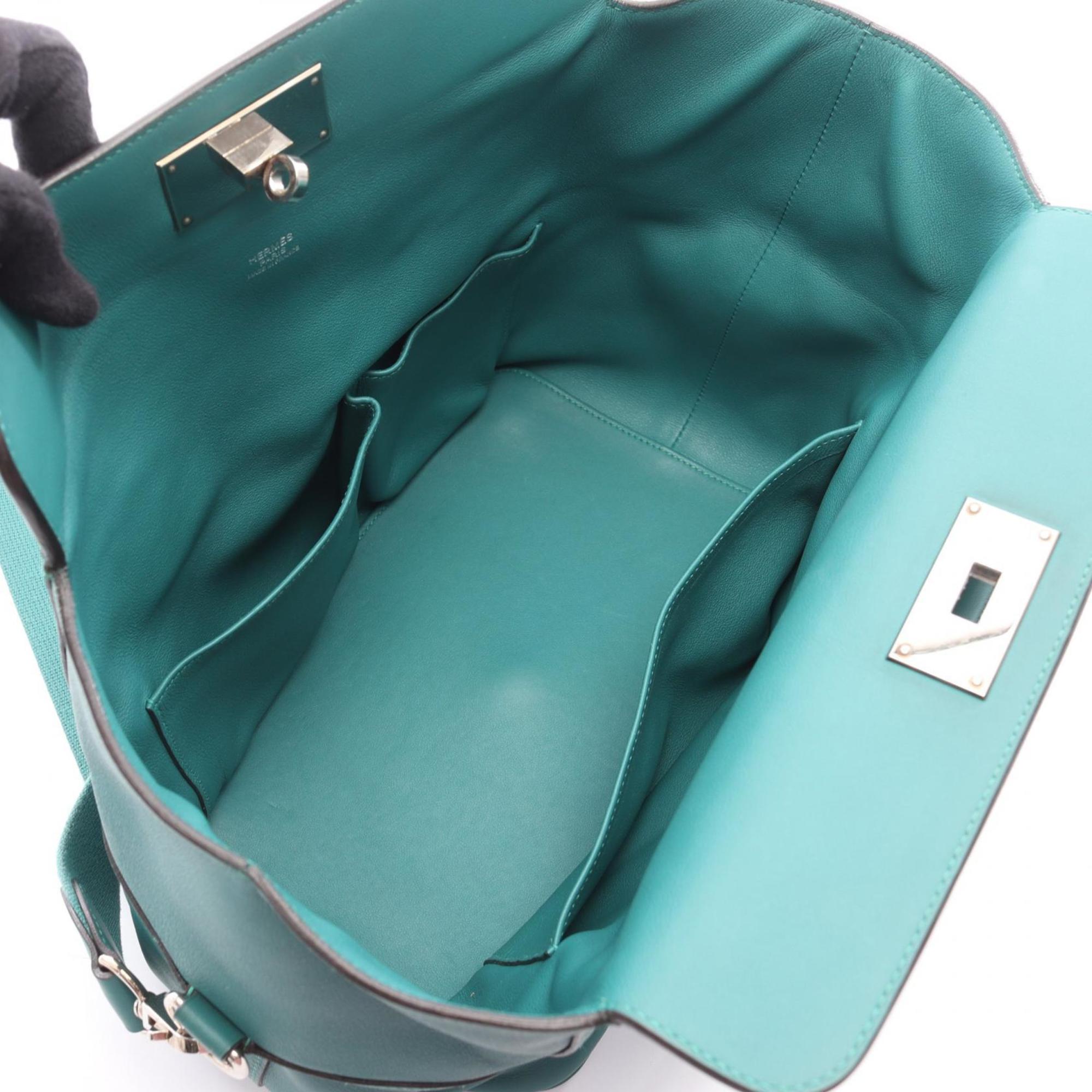 Hermes Green Swift Leather Handbag (Pre-Owned)