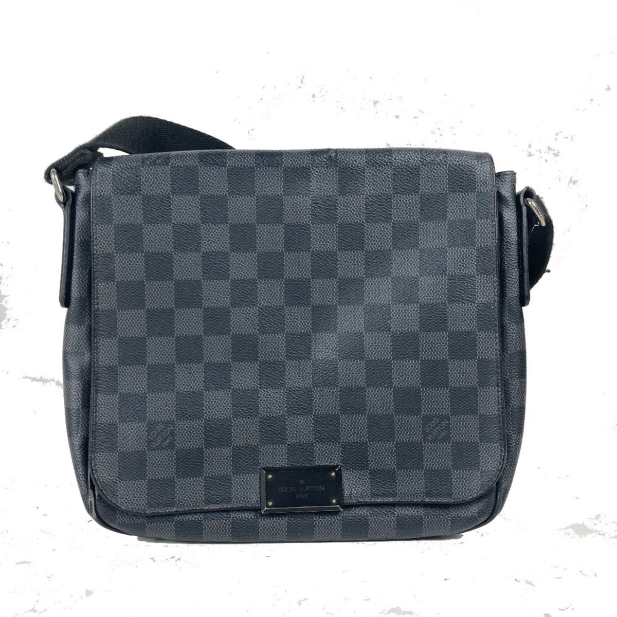Louis Vuitton Black Damier Graphite Shoulder Bag (Pre-Owned)