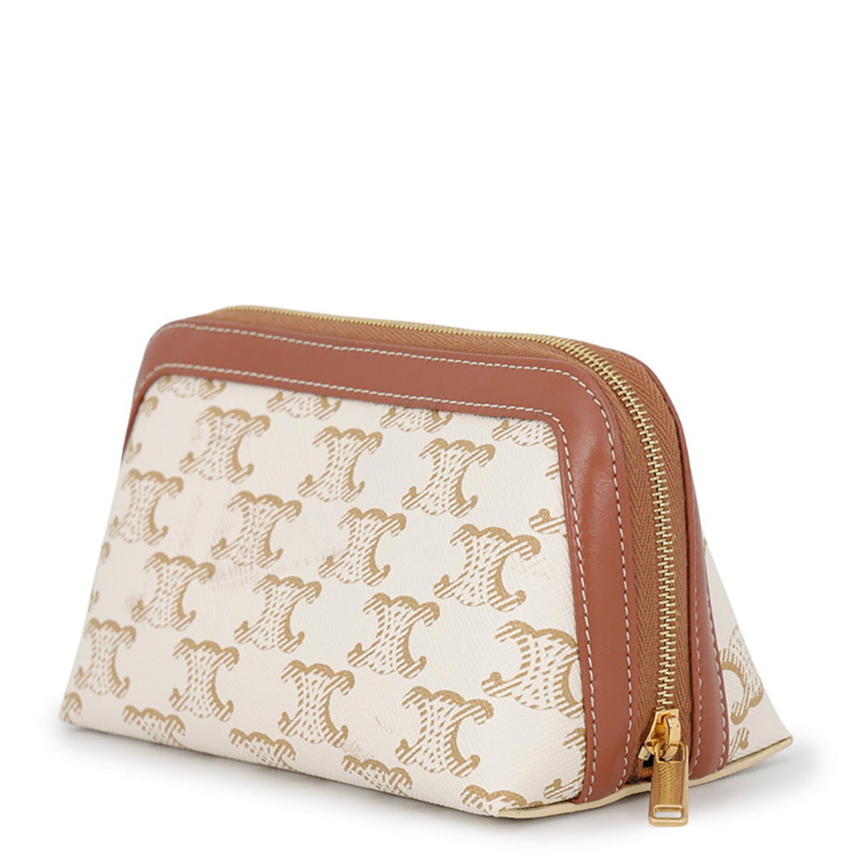 Celine Brown White Pvc Handbag (Pre-Owned)