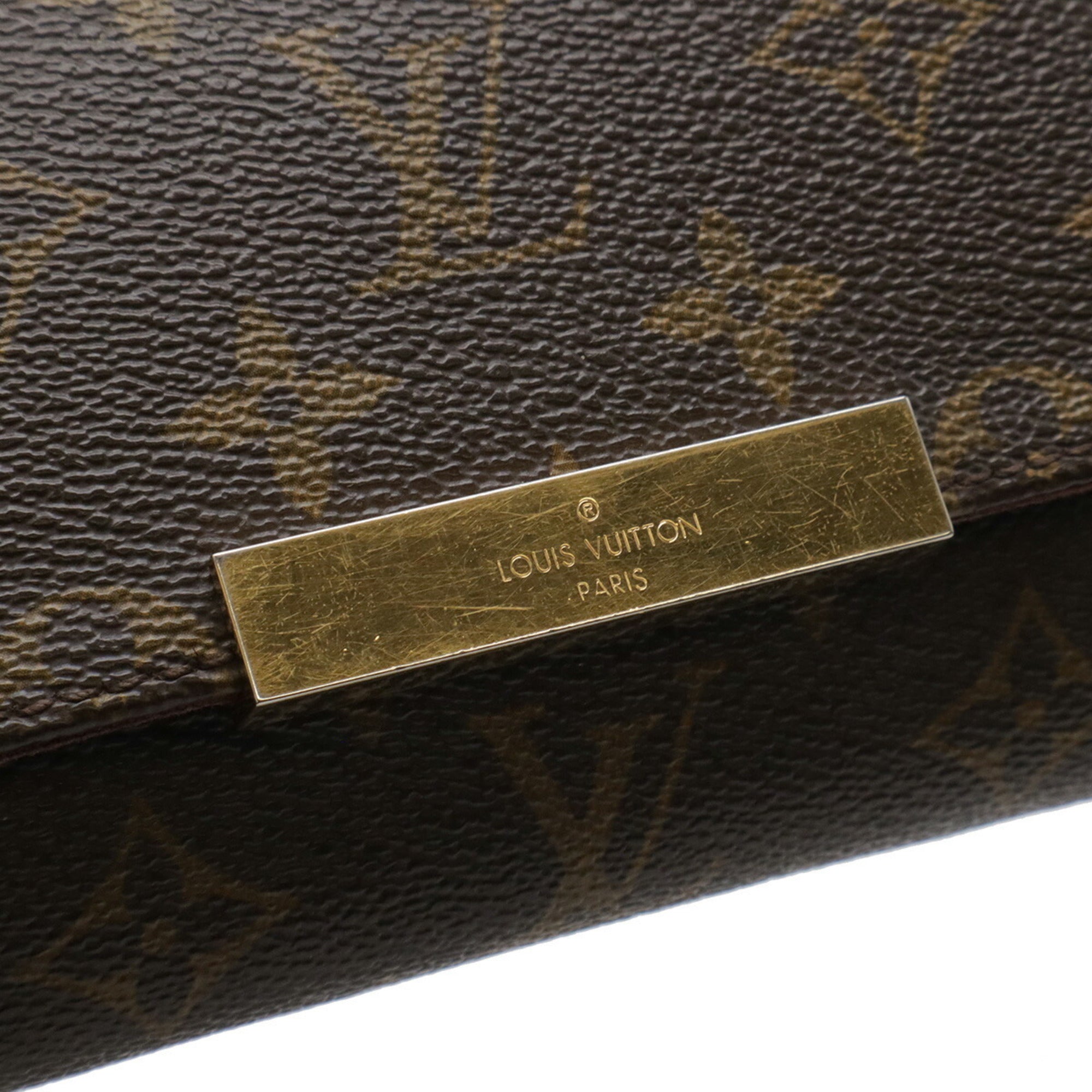 Louis Vuitton Brown Monogram Canvas Clutch Bag Pouch Shoulder Bag (Pre-Owned)