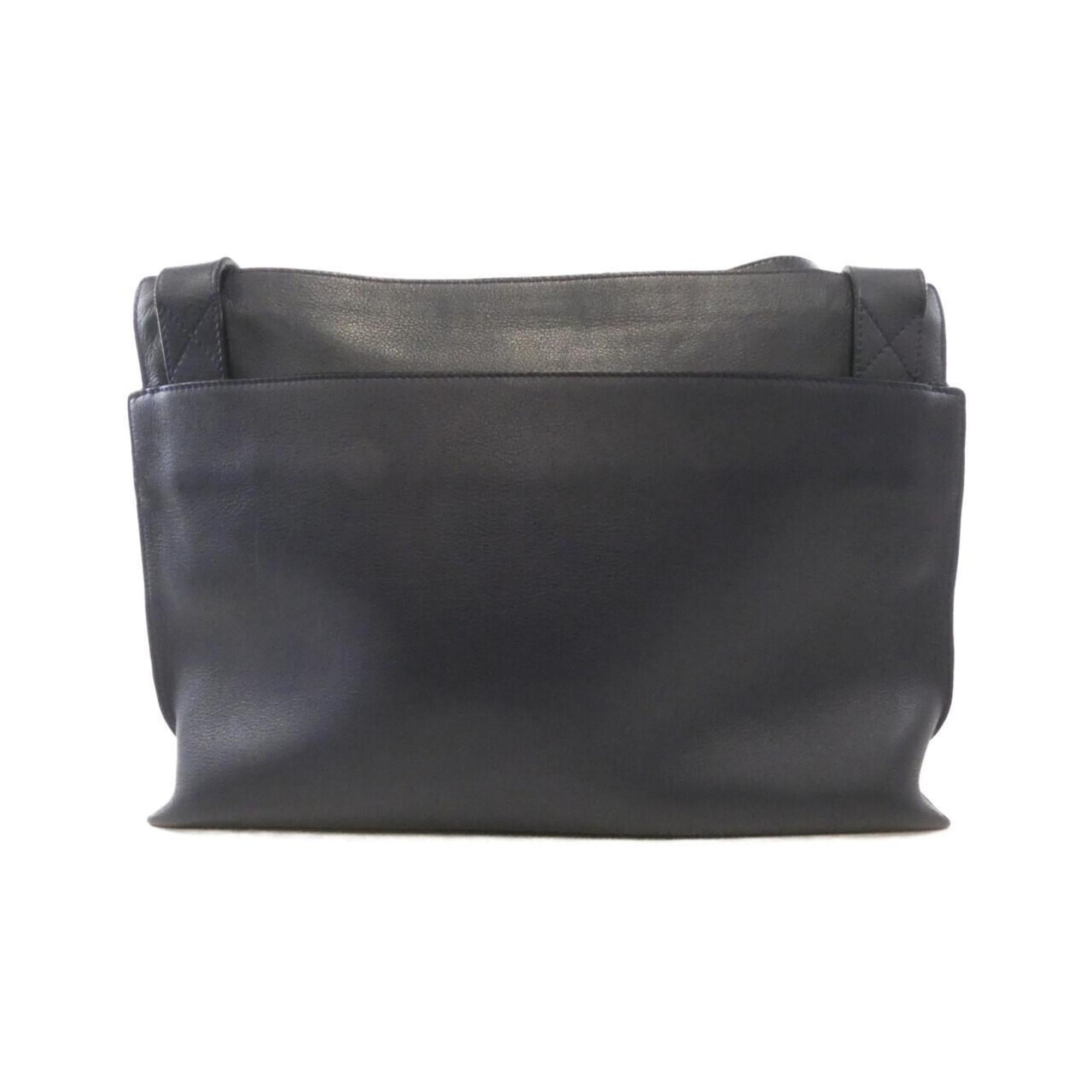 Loewe Navy Leather Shoulder Bag (Pre-Owned)