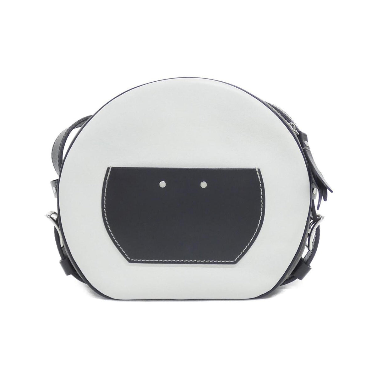 Louis Vuitton Blanc Leather Coated Canvas Shoulder Bag (Pre-Owned)