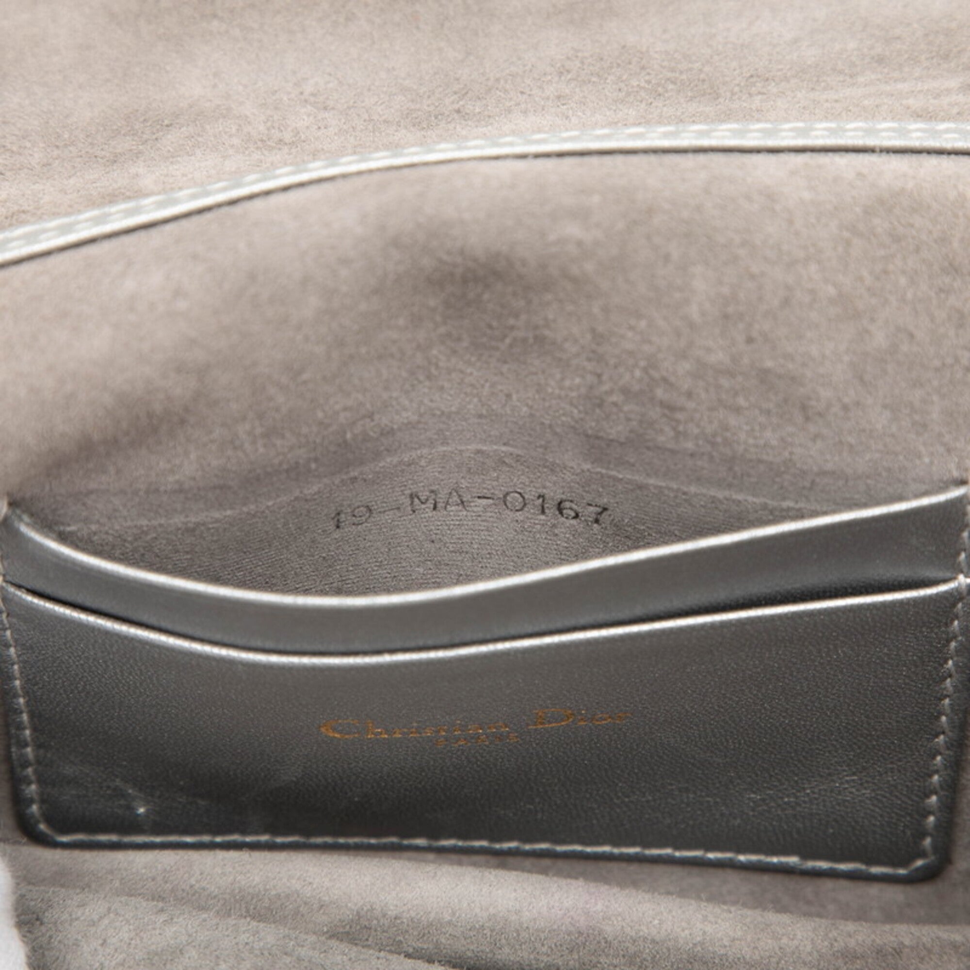 Christian Dior Gold Silver Leather Shoulder Bag (Pre-Owned)