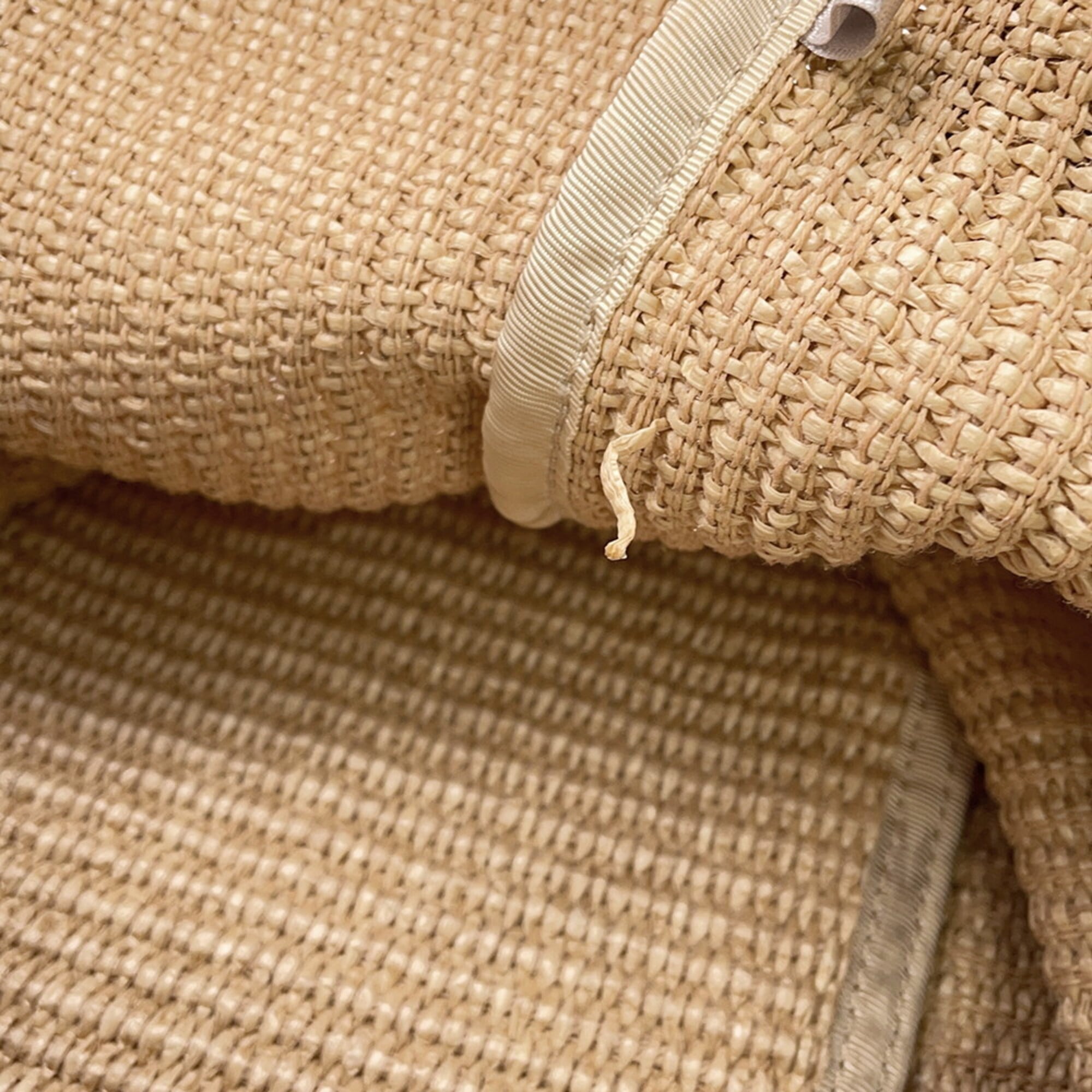 Jimmy Choo Beige Raffia Handbag Tote Bag (Pre-Owned)