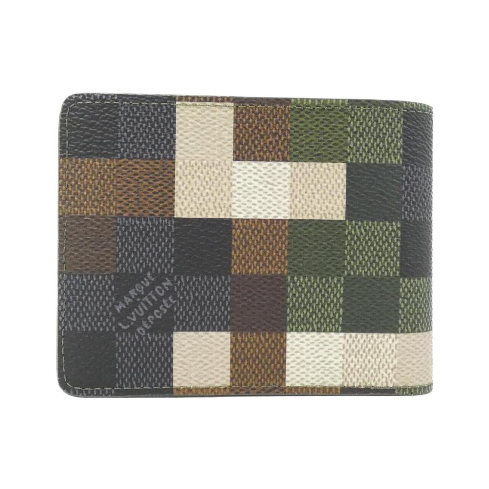 Louis Vuitton Vert Coated Canvas Wallet (Bi-Fold) (Pre-Owned)