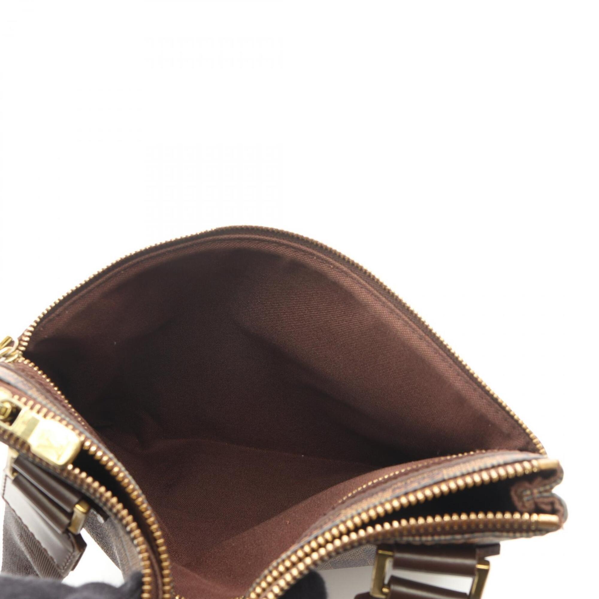 Louis Vuitton Brown Coated Canvas Leather Handbag Pochette Shoulder Bag (Pre-Owned)