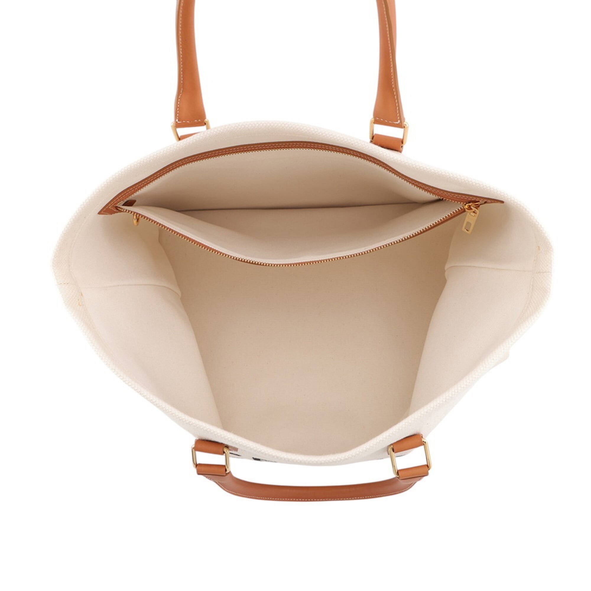 Celine Brown Ivory Canvas Tote Bag (Pre-Owned)