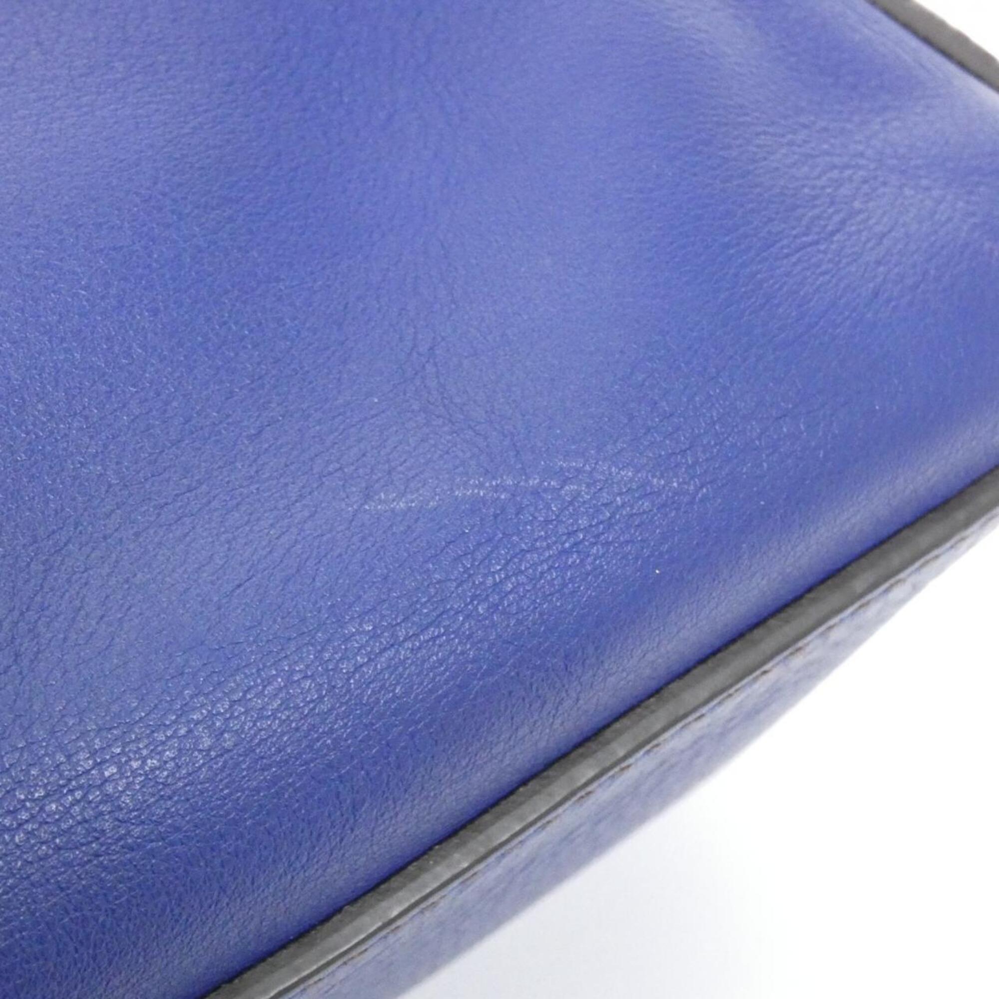 Fendi Blue Leather Shoulder Bag (Pre-Owned)