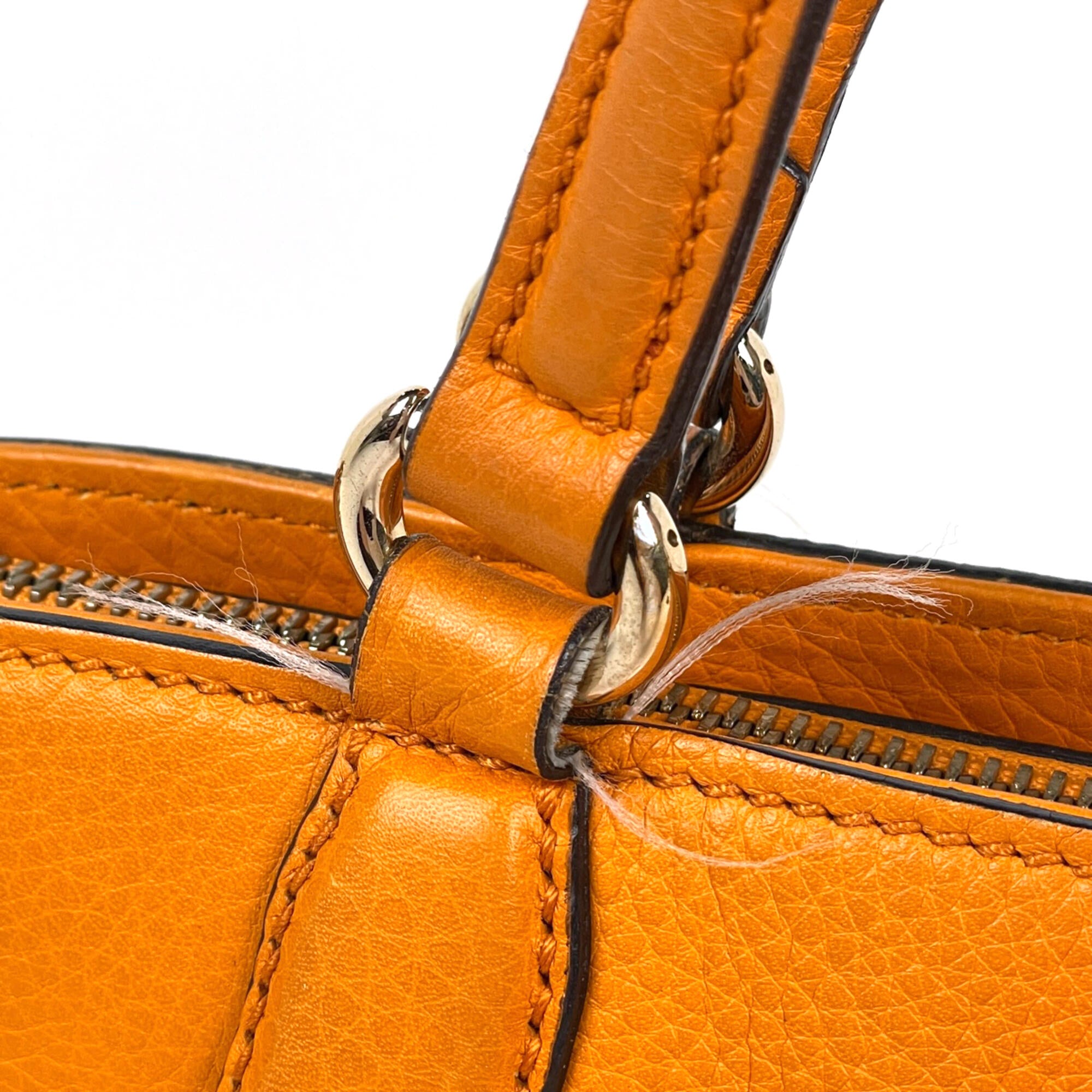 Gucci Soho Orange Leather Handbag (Pre-Owned)
