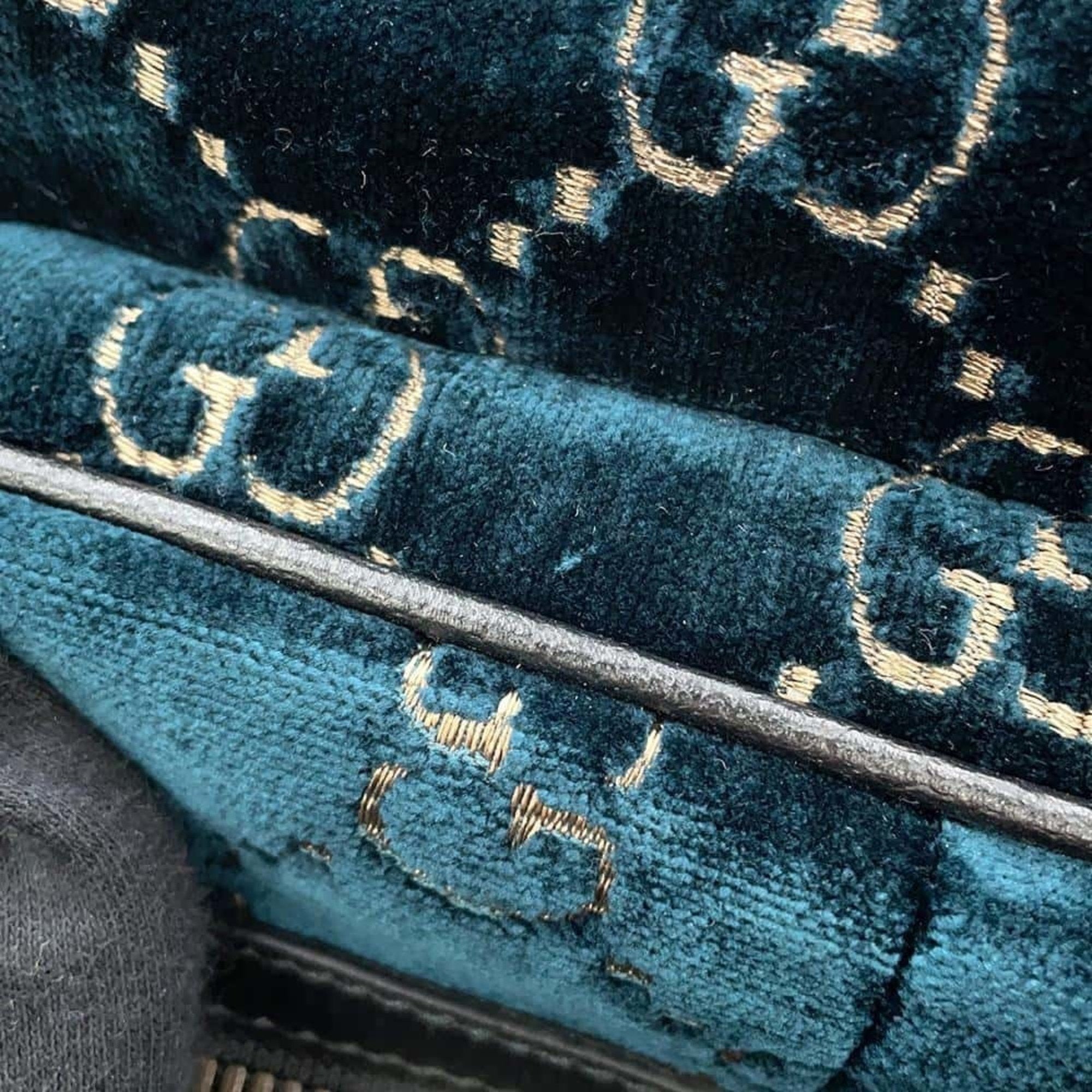 Gucci Blue Velvet Backpack (Pre-Owned)