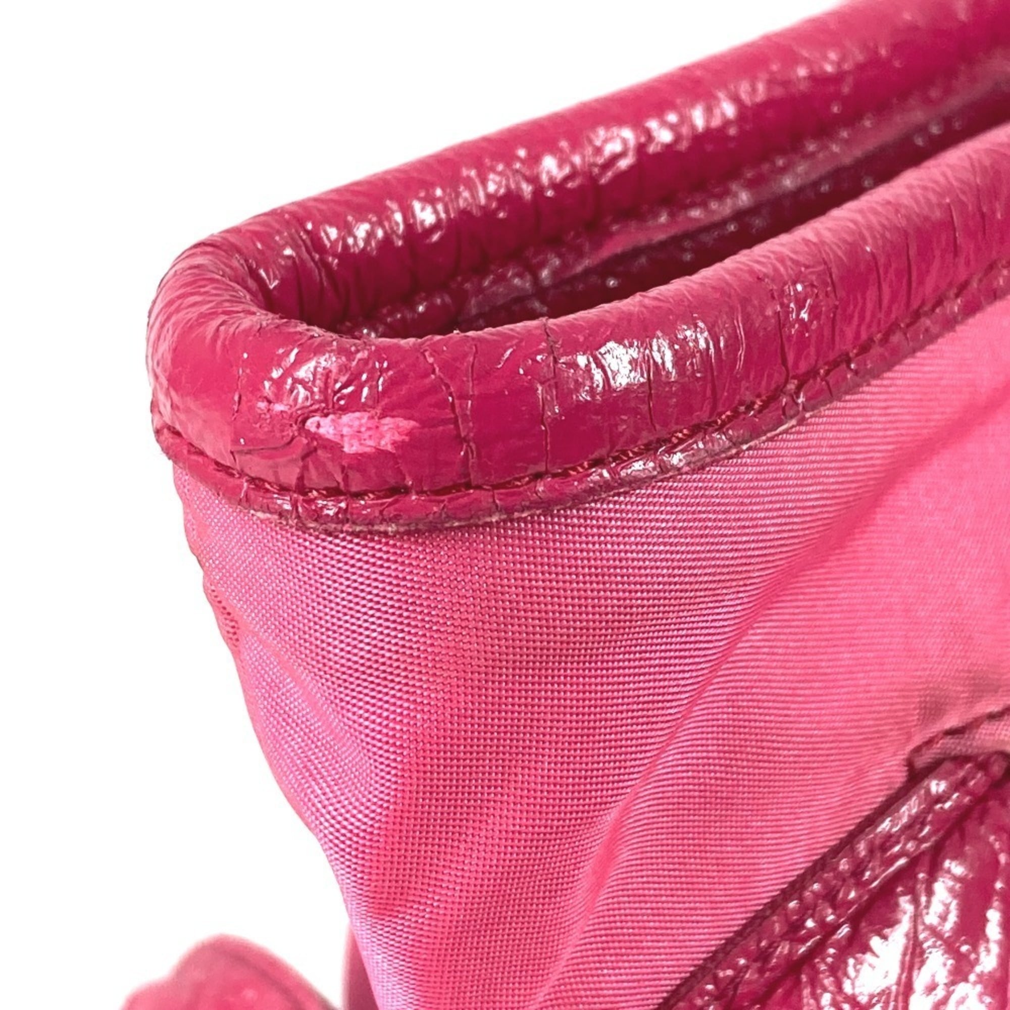 Prada Pink Nylon Shoulder Bag Tote Bag (Pre-Owned)