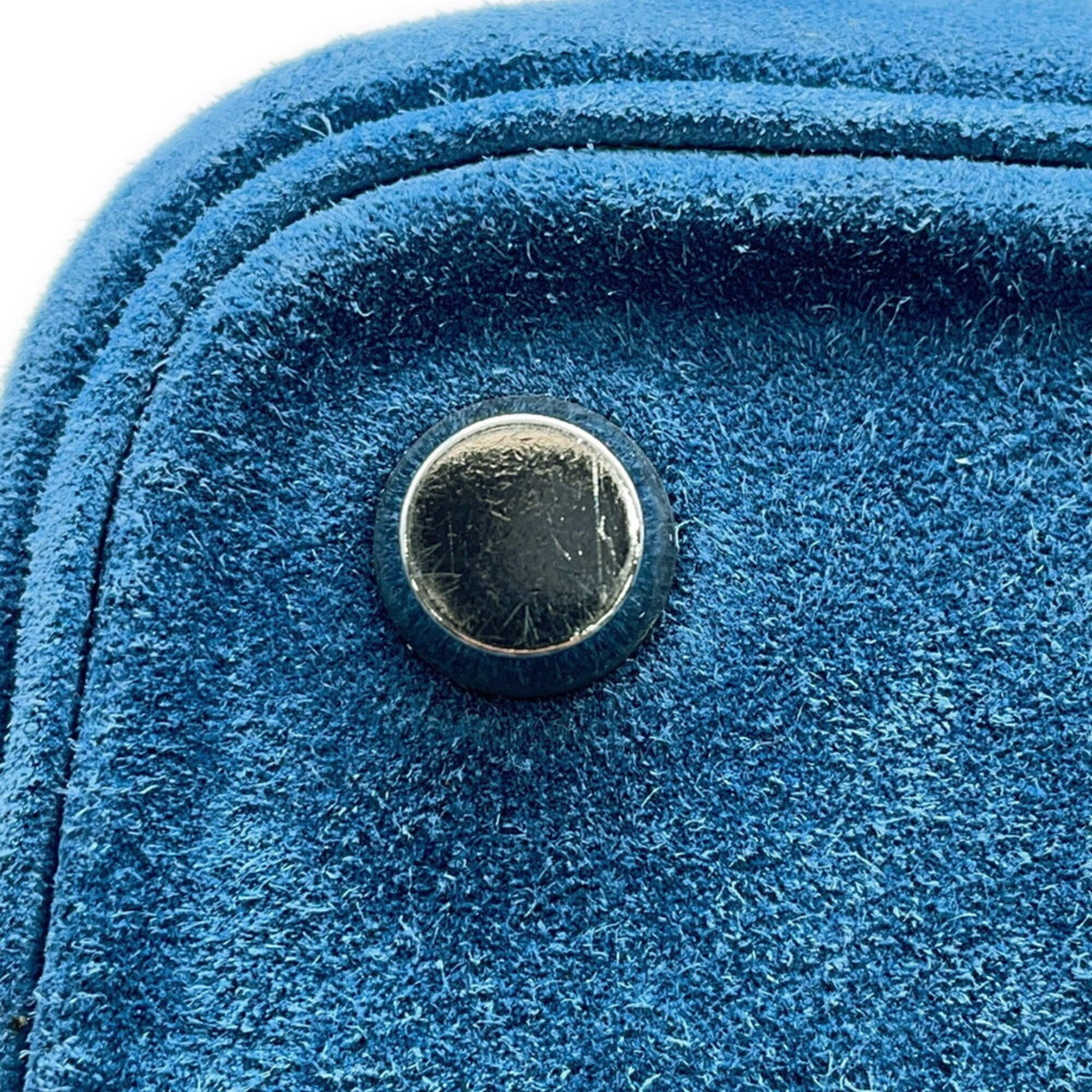 Hermes Blue Swift Leather Suede Handbag (Pre-Owned)