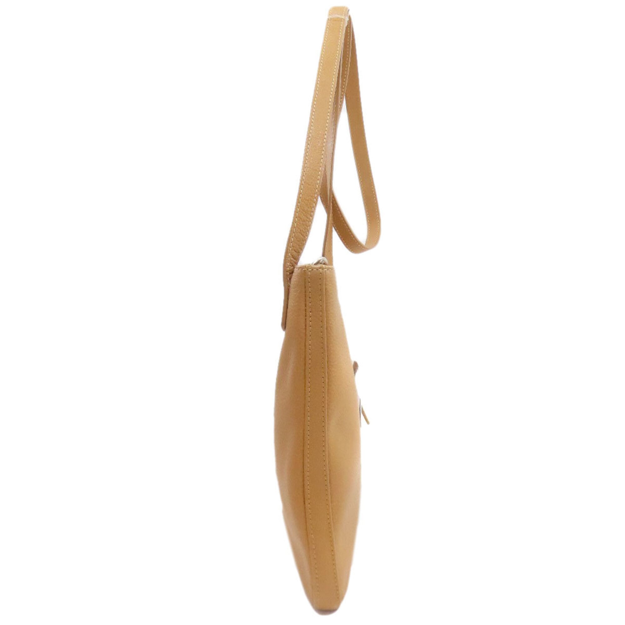 Longchamp Beige Leather Shoulder Bag (Pre-Owned)