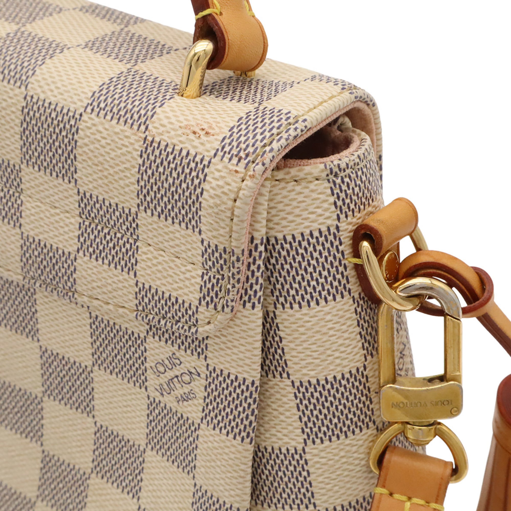 Louis Vuitton Damier Azur Ivory Yellow Damier Azur Handbag Shoulder Bag (Pre-Owned)