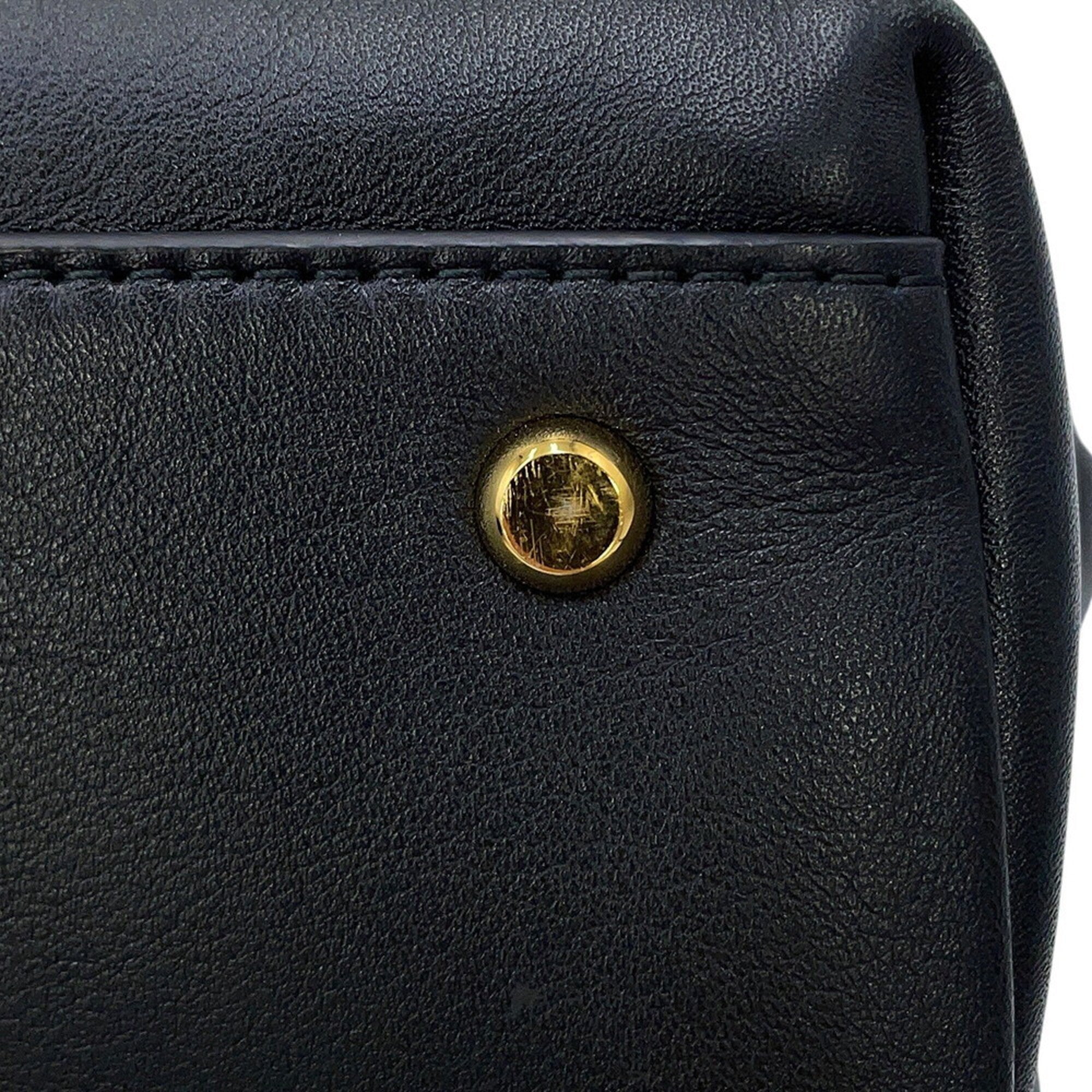 Bottega Veneta Black Leather Handbag (Pre-Owned)