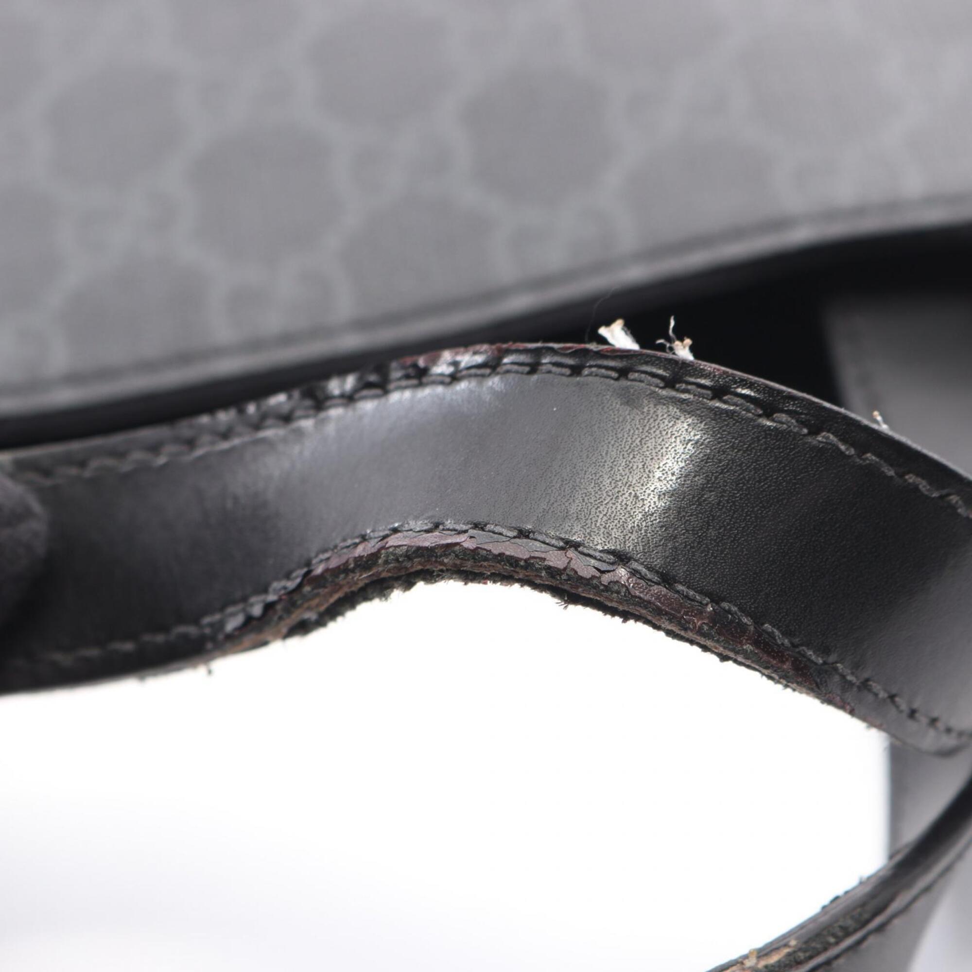 Gucci Black Pvc Leather Handbag Tote Bag (Pre-Owned)