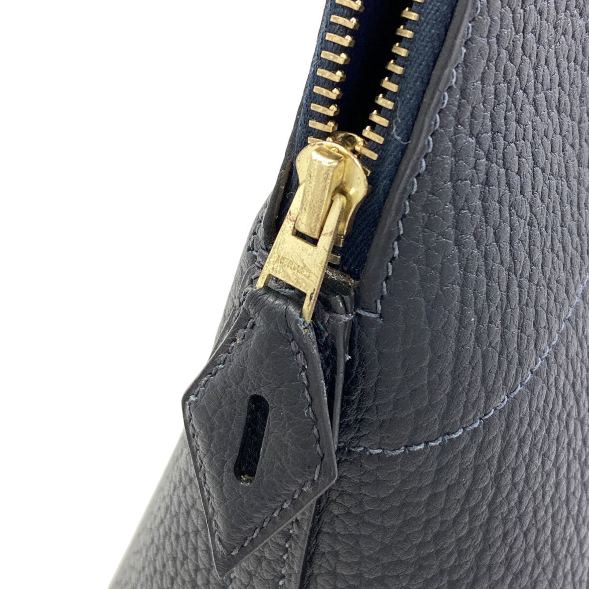 Hermes Bolide Dark Navy Fjord Leather Handbag (Pre-Owned)