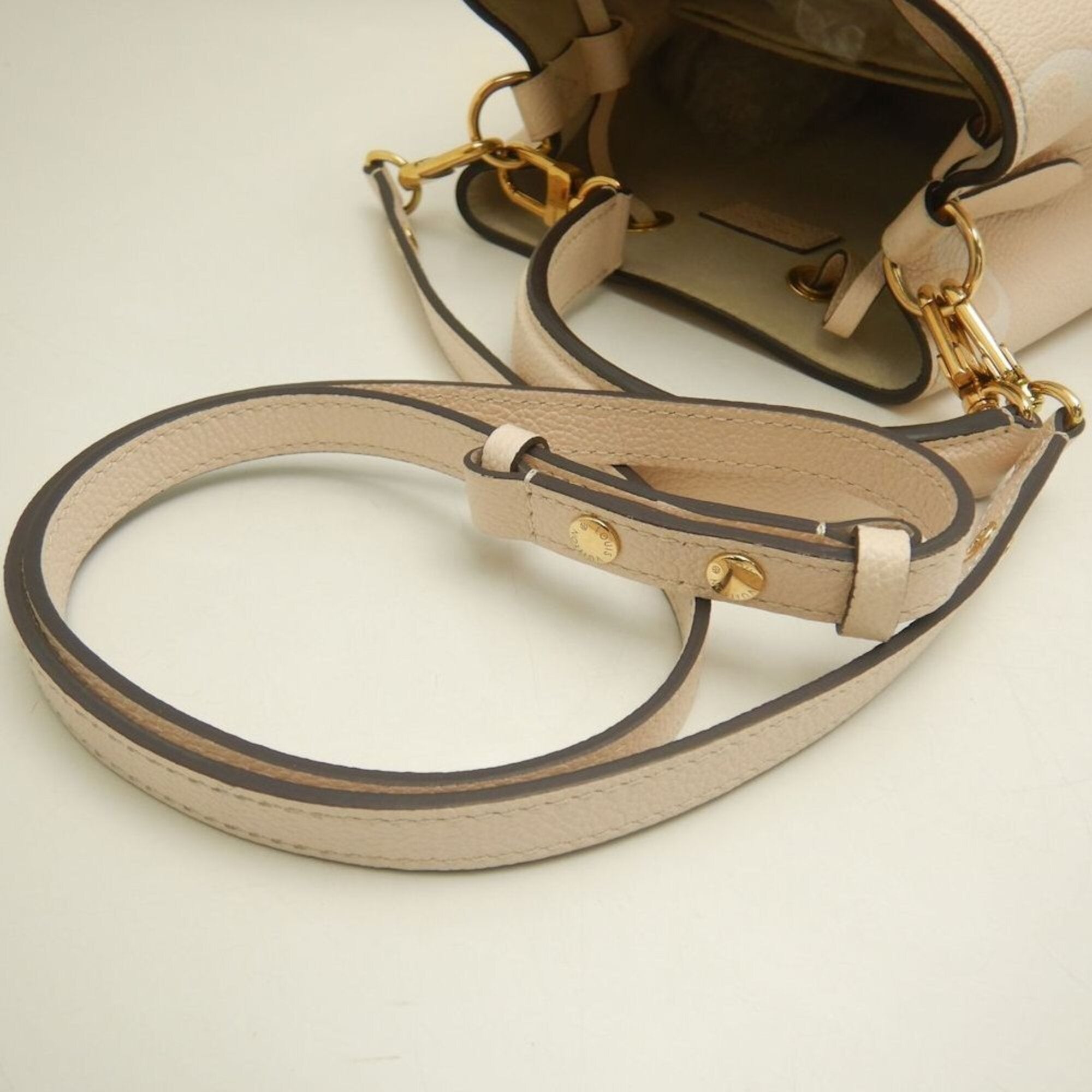 Louis Vuitton Monogram Empreinte Cream Saffron Monogram Empreinte Shoulder Bag (Pre-Owned)