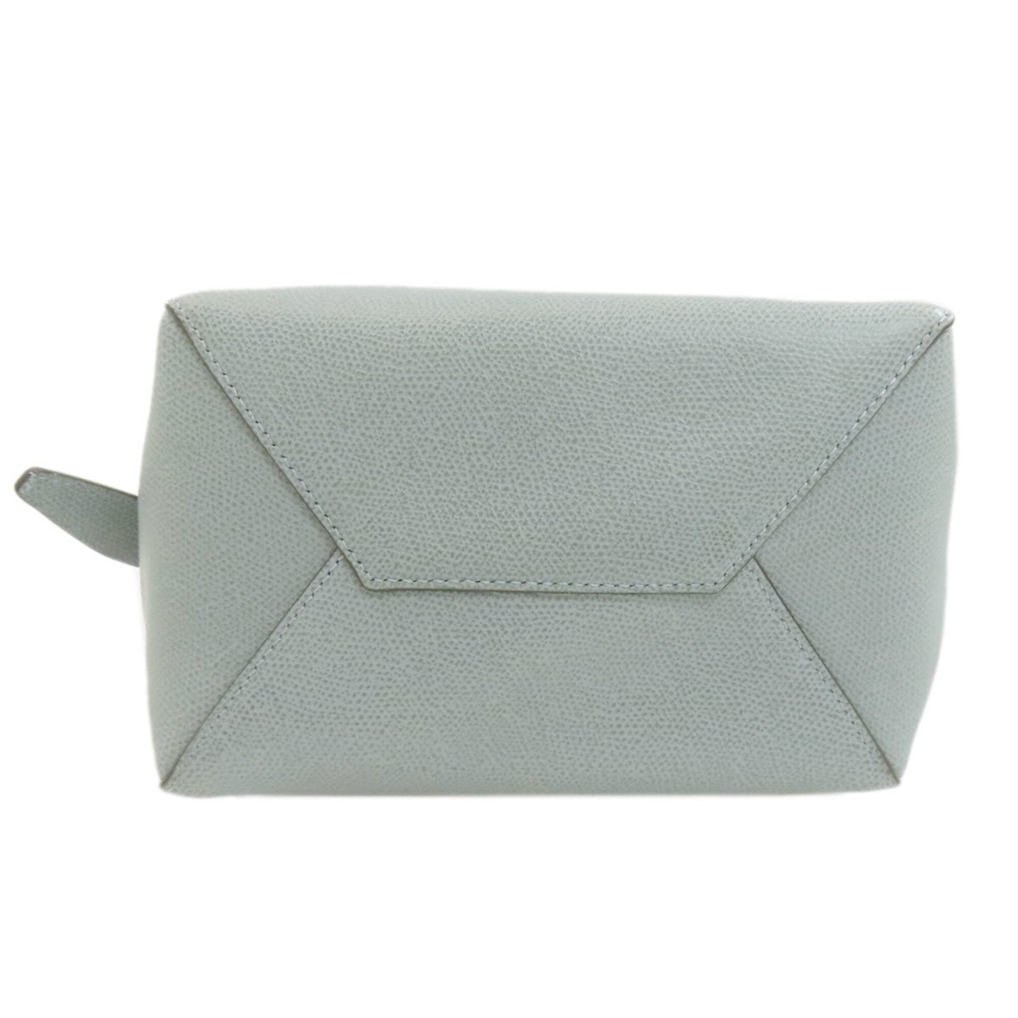 Valextra Light Blue Leather Shoulder Bag (Pre-Owned)