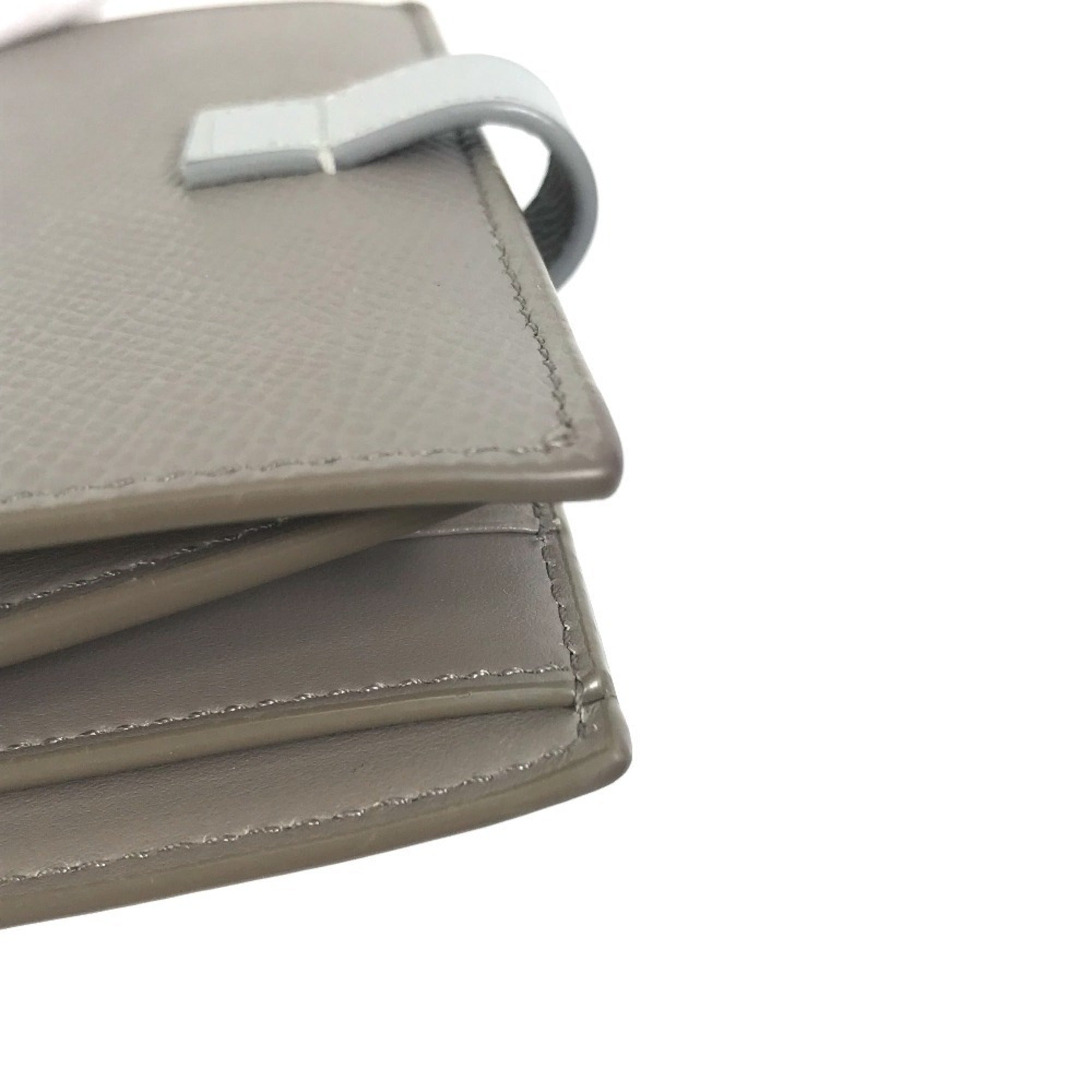 Celine Gray Light Blue Leather Coin Purse/Coin Case (Pre-Owned)