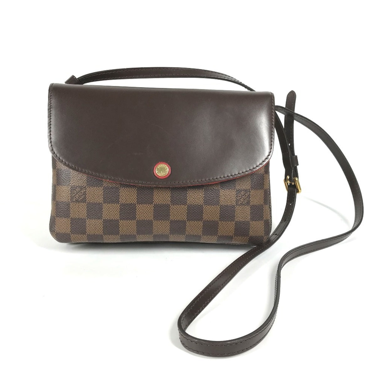 Louis Vuitton Brown Ebene Damier Canvas Pochette Shoulder Bag (Pre-Owned)