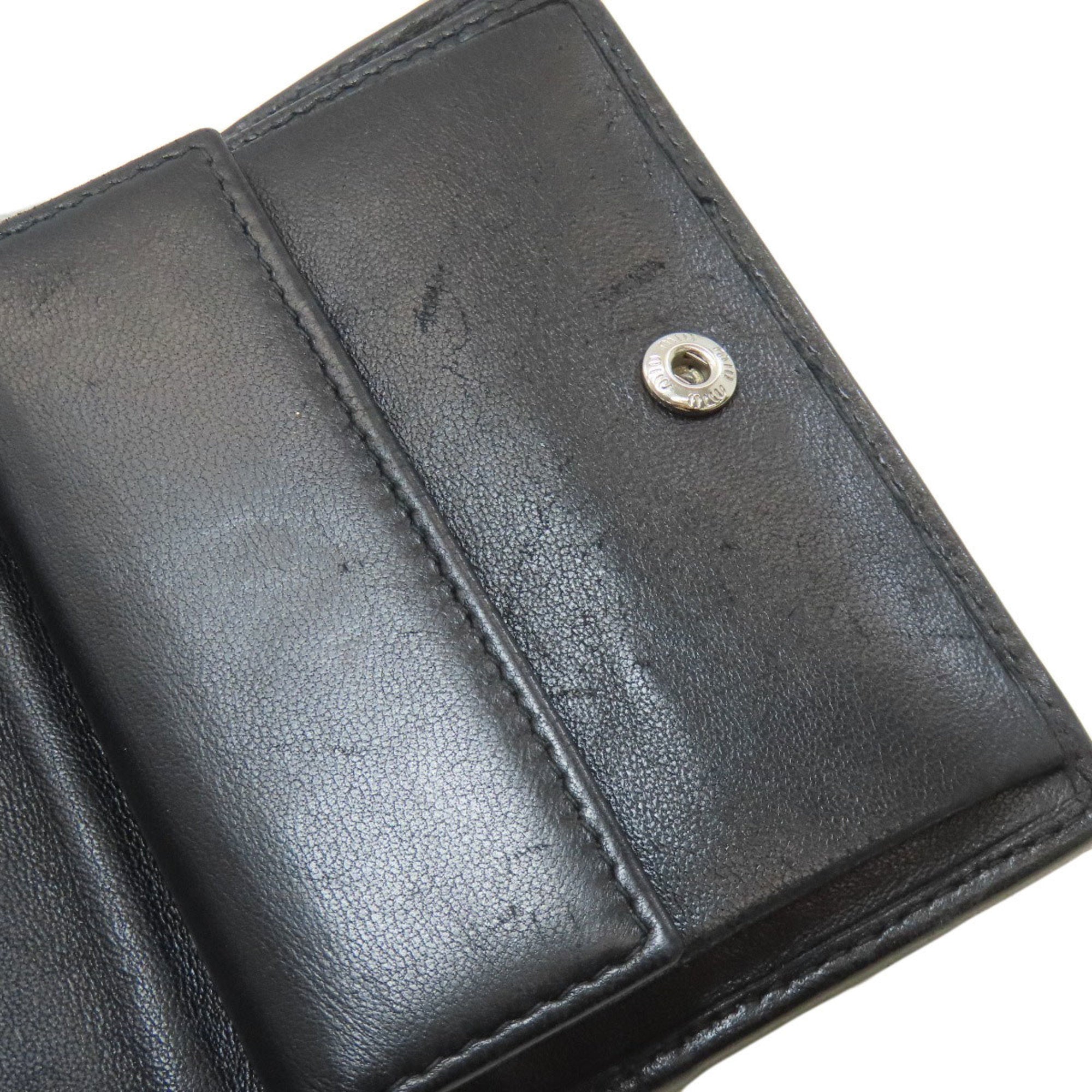 Miu Miu Black Leather Wallet (Bi-Fold) (Pre-Owned)
