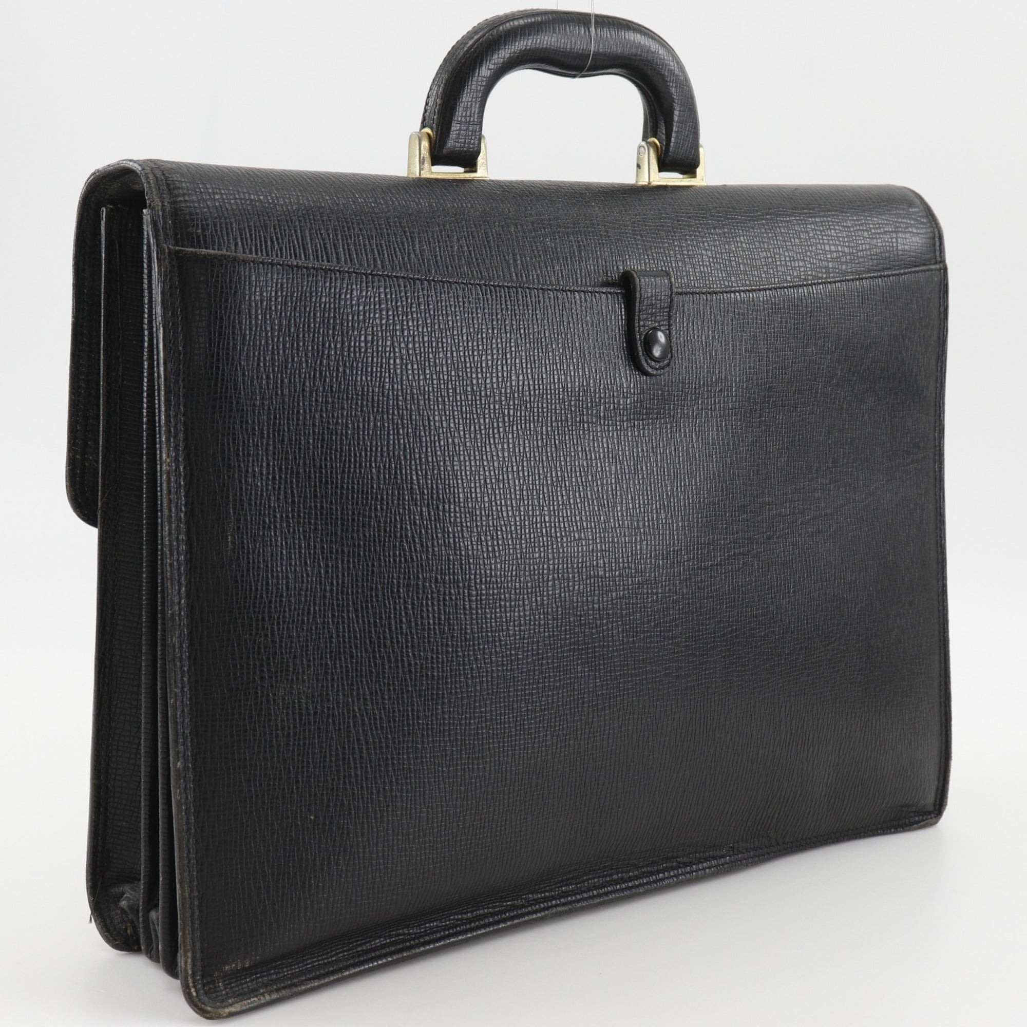 Bally Black Leather Briefcase (Pre-Owned)