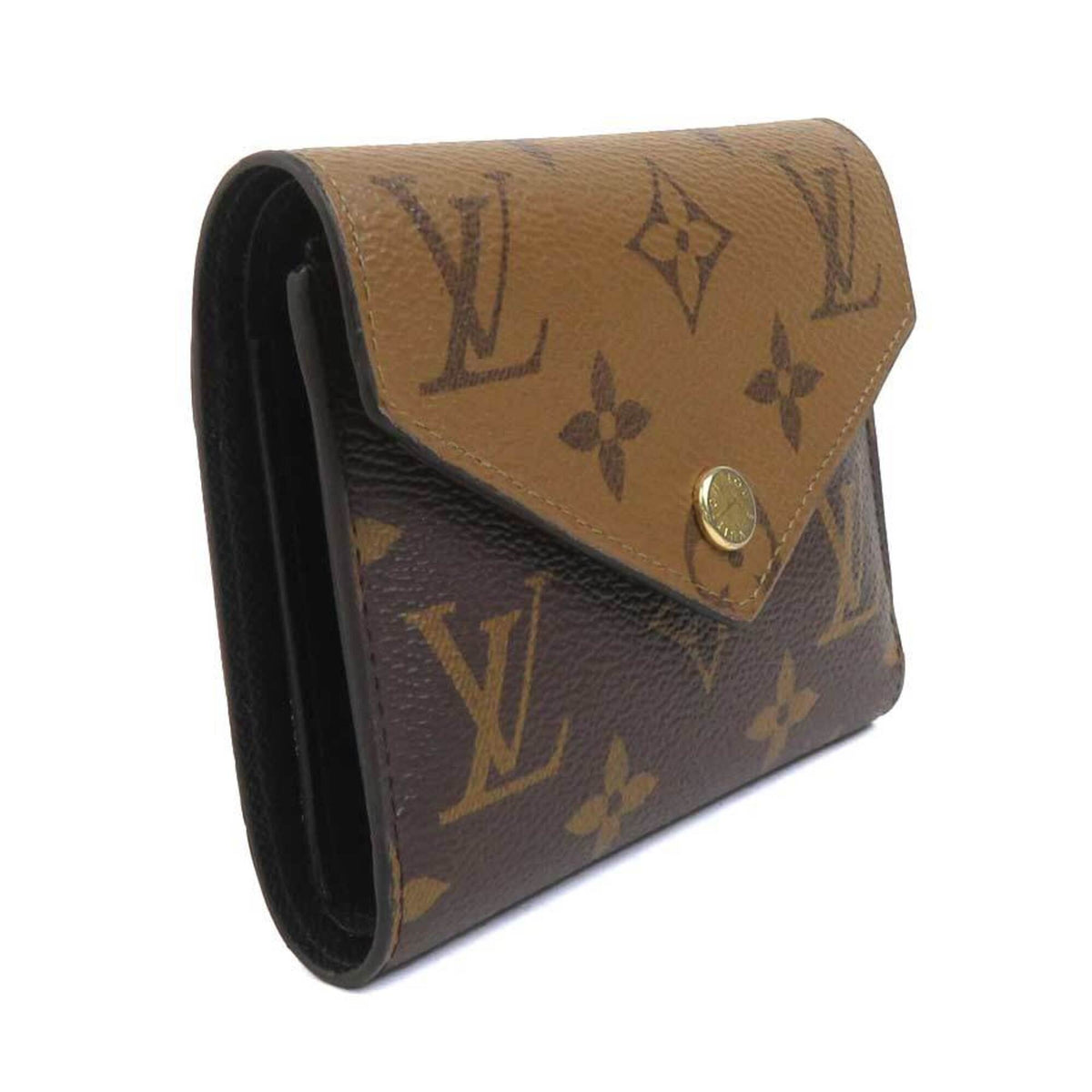 Louis Vuitton Brown Monogram Reverse Monogram Reverse Wallet (Tri-Fold) (Pre-Owned)