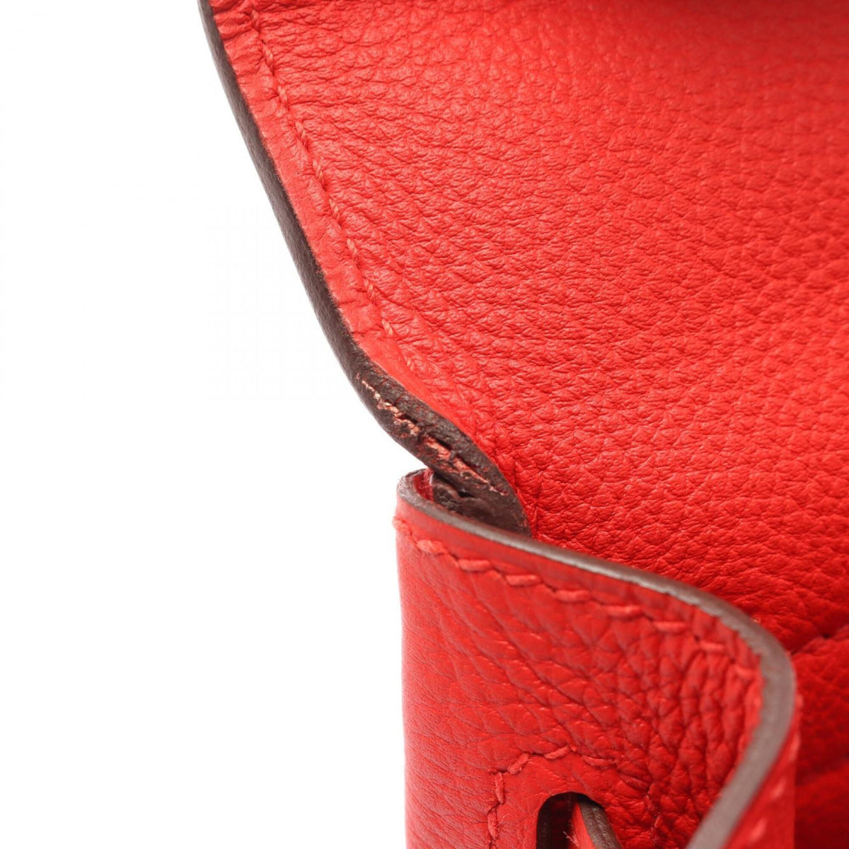 Hermes Red Color Togo Leather Handbag (Pre-Owned)