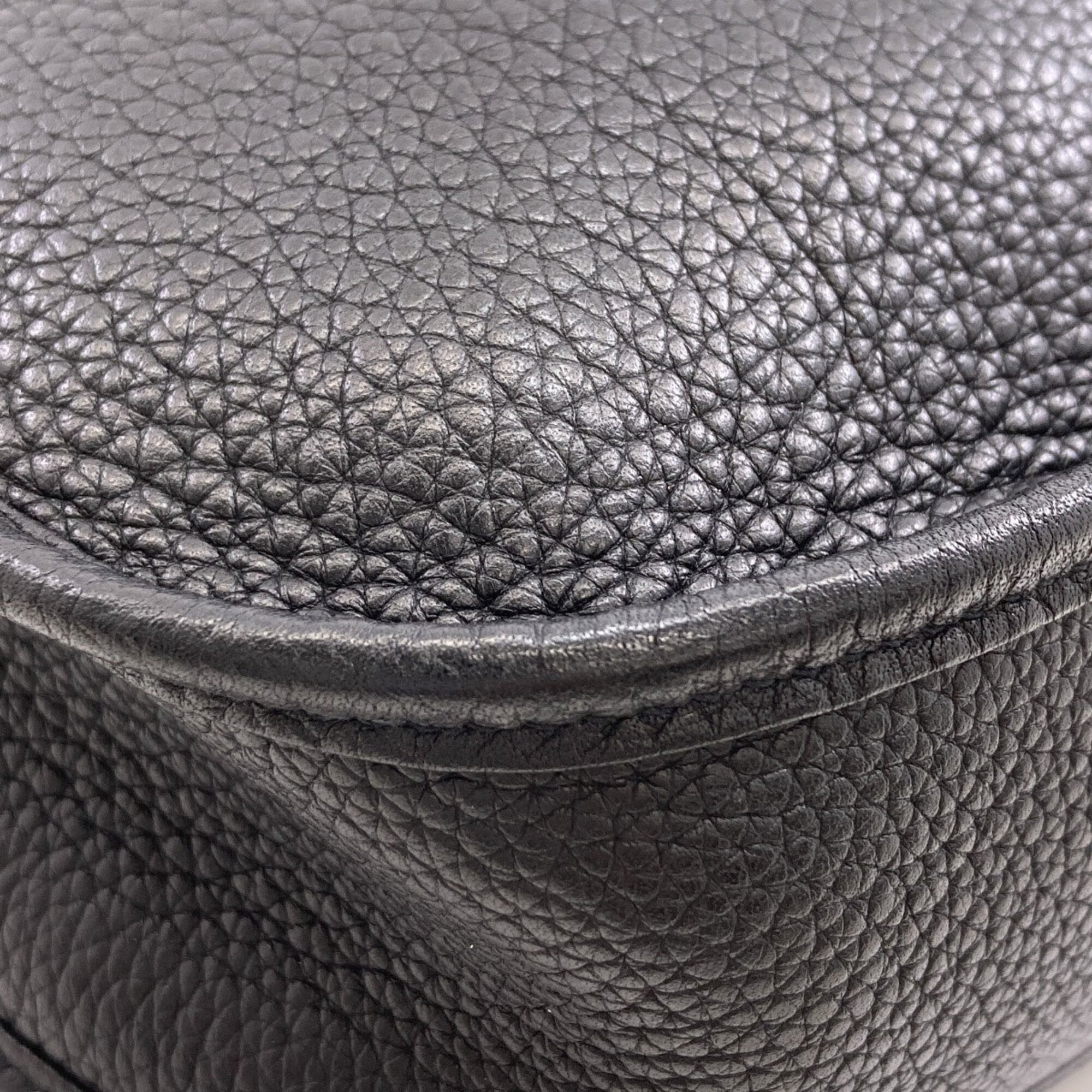 Hermes Black Taurillon Clemence Leather Shoulder Bag (Pre-Owned)