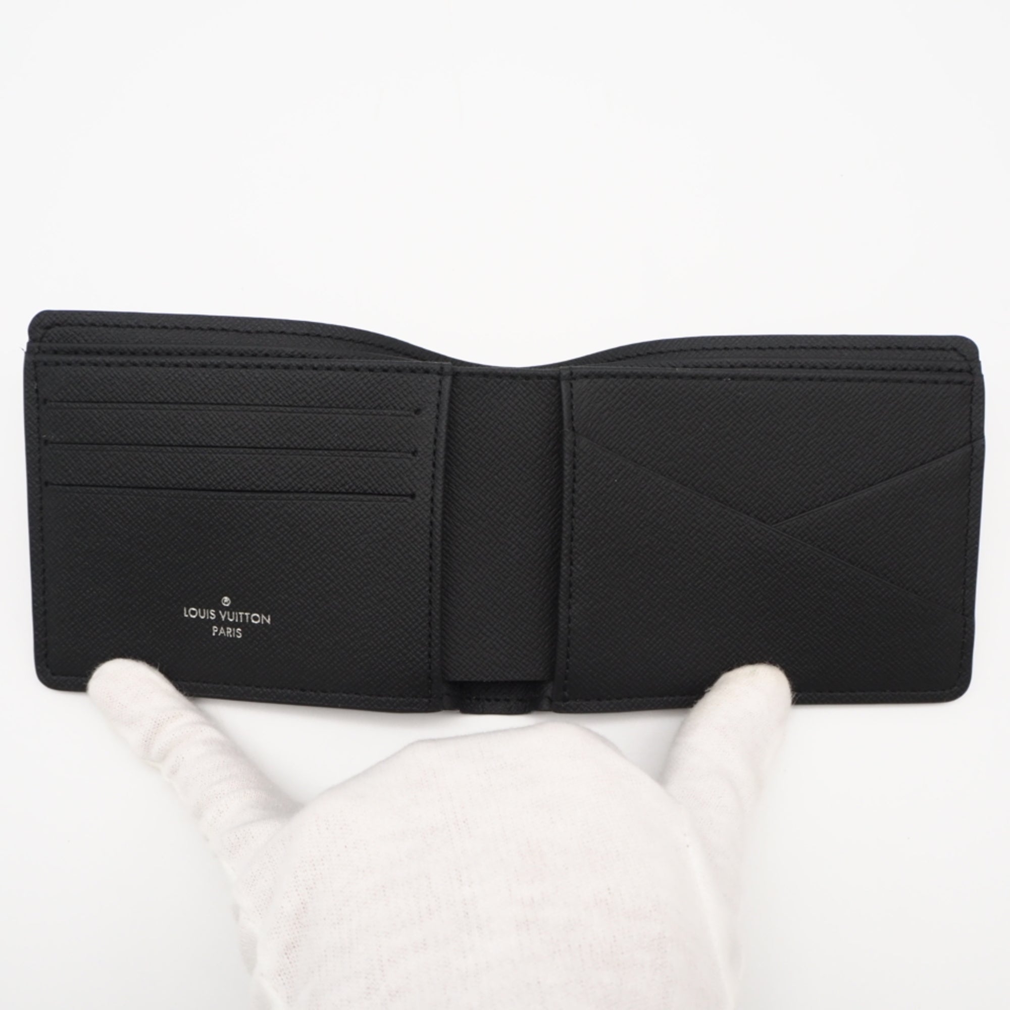 Louis Vuitton Monogram Eclipse Black Gray Coated Canvas Leather Wallet (Bi-Fold) (Pre-Owned)