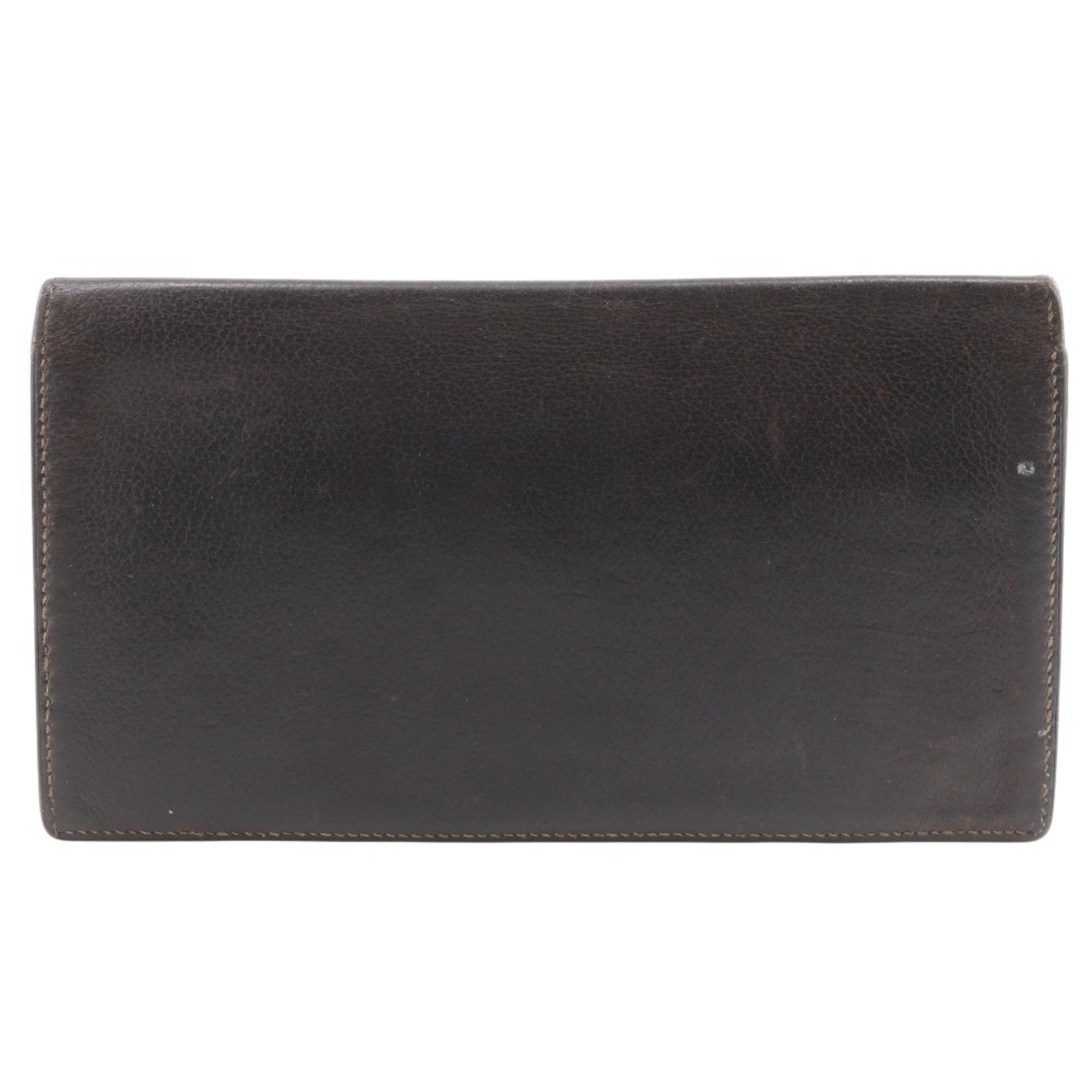 Hermes Brown Leather Bill Wallet (Bi-Fold) (Pre-Owned)