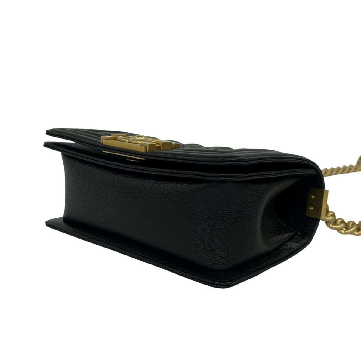 Chanel Black Grained Calfskin Shoulder Bag (Pre-Owned)